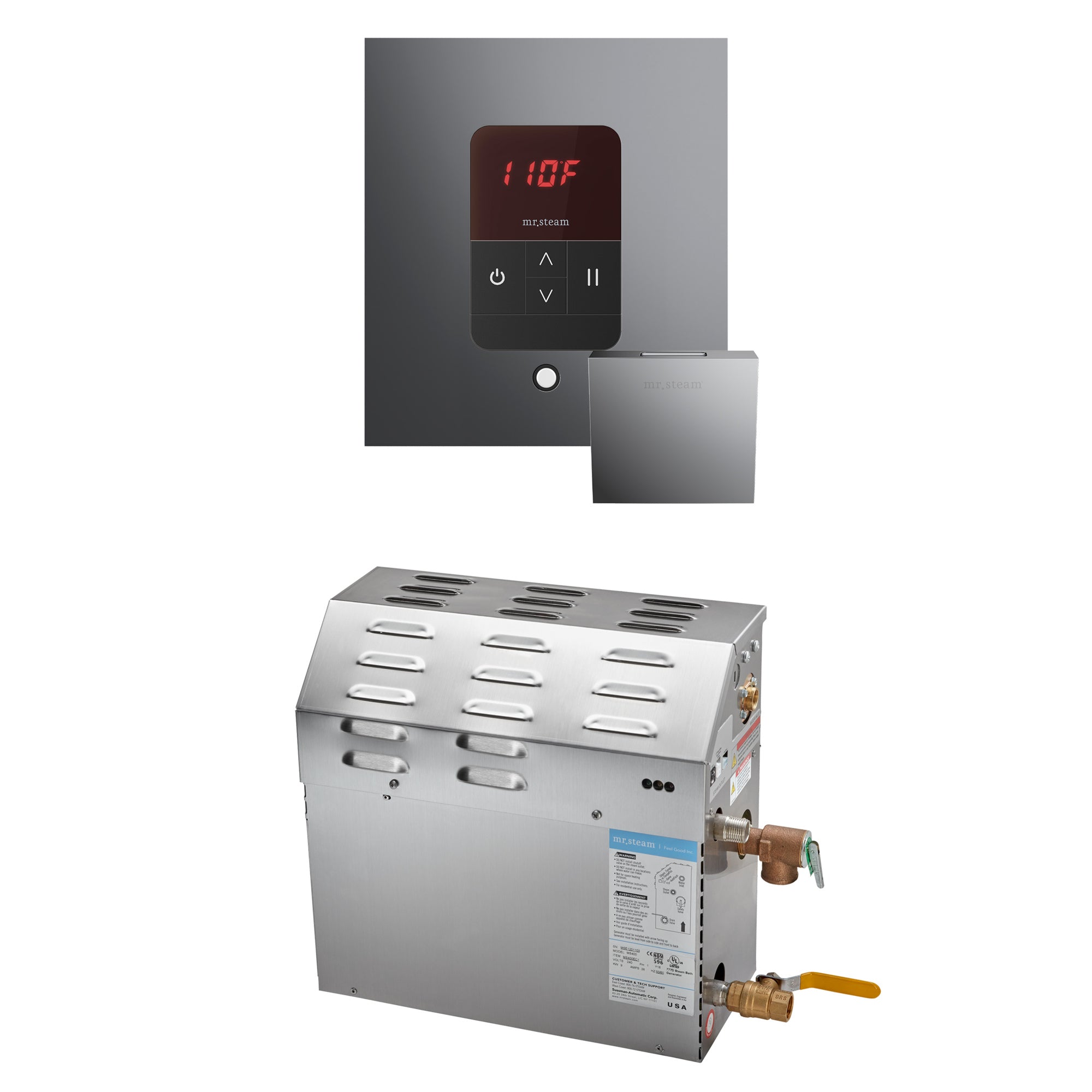 Mr Steam MS 10 kW Steam Shower Generator Package with Square iTempo Control