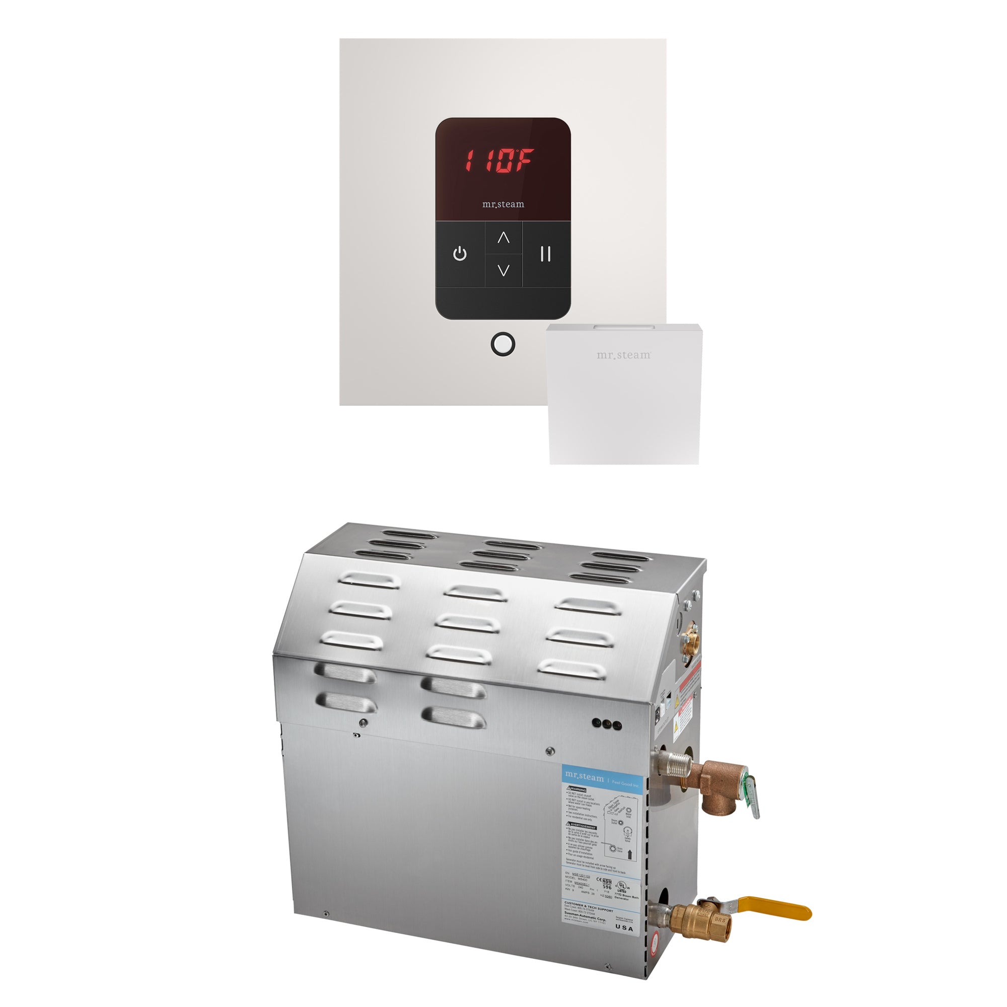 Mr Steam MS 6 kW Steam Shower Generator Package with Square iTempo Control