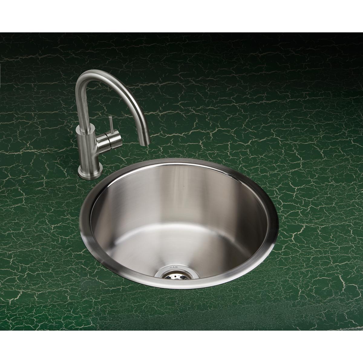 lustrous satin single bowl drop-in bar