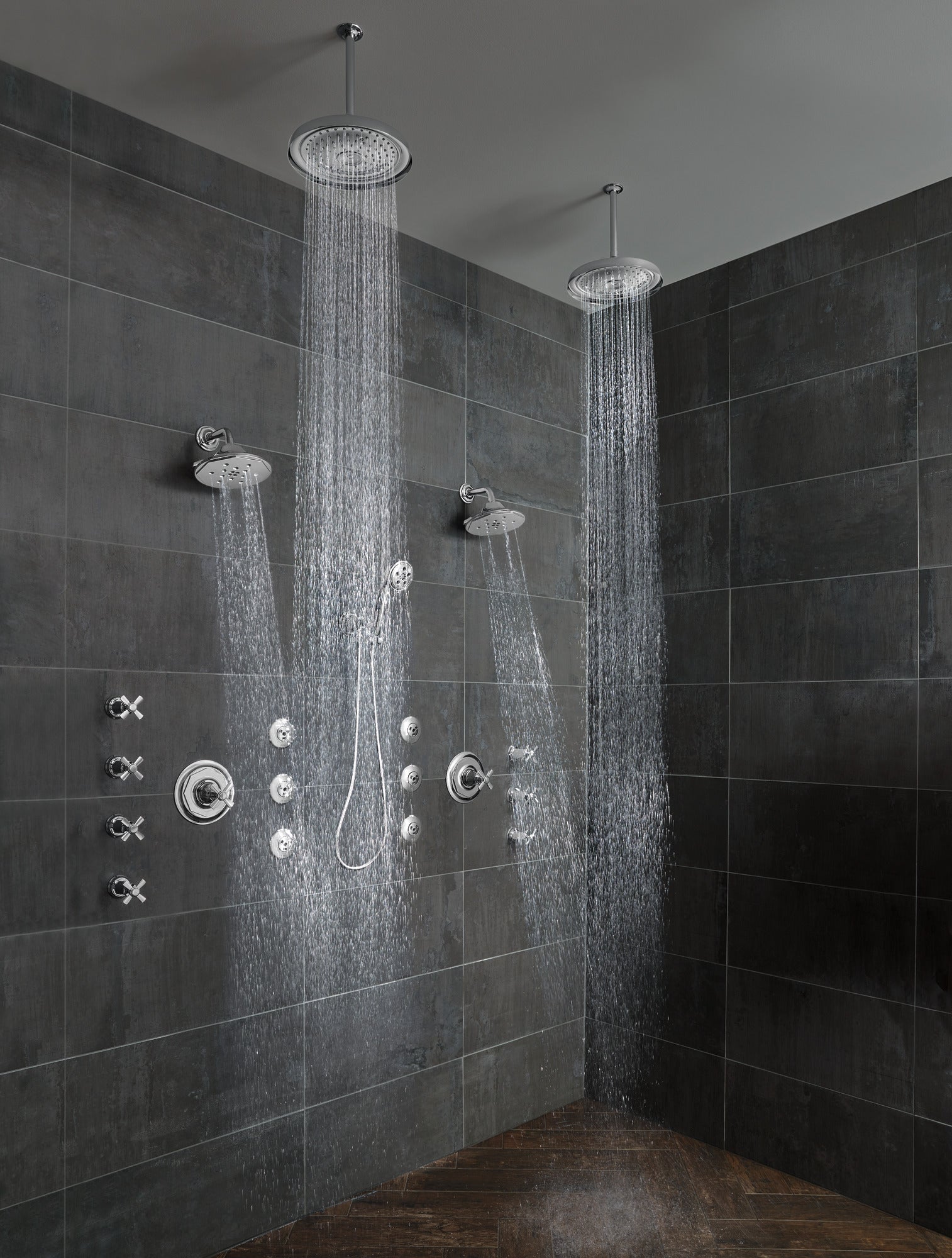 chrome showerhead
