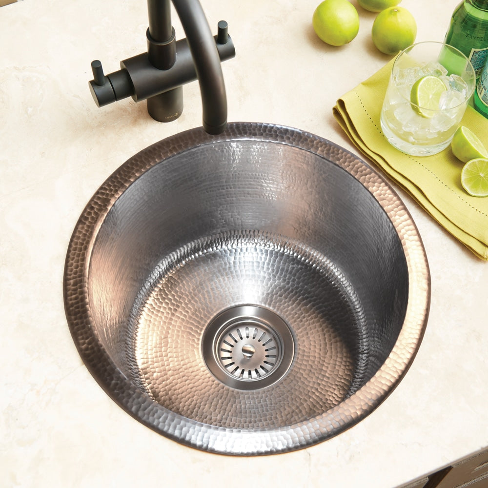 brushed nickel sink