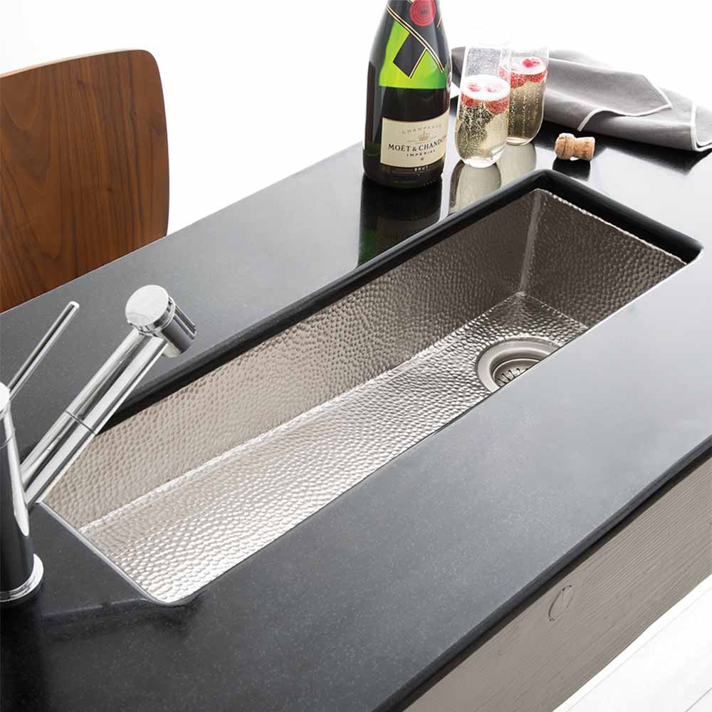 brushed nickel sink