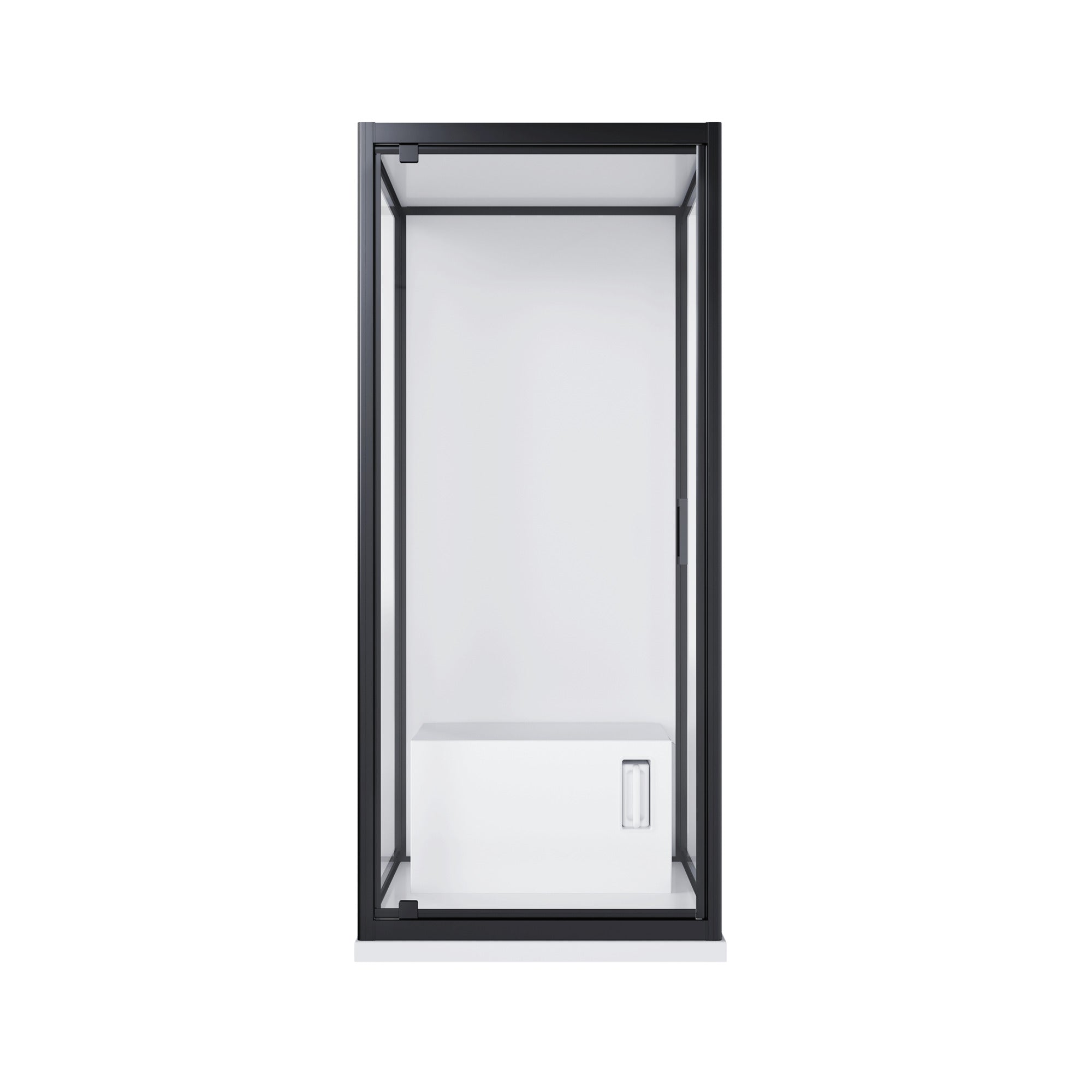 black - white steam enclosure