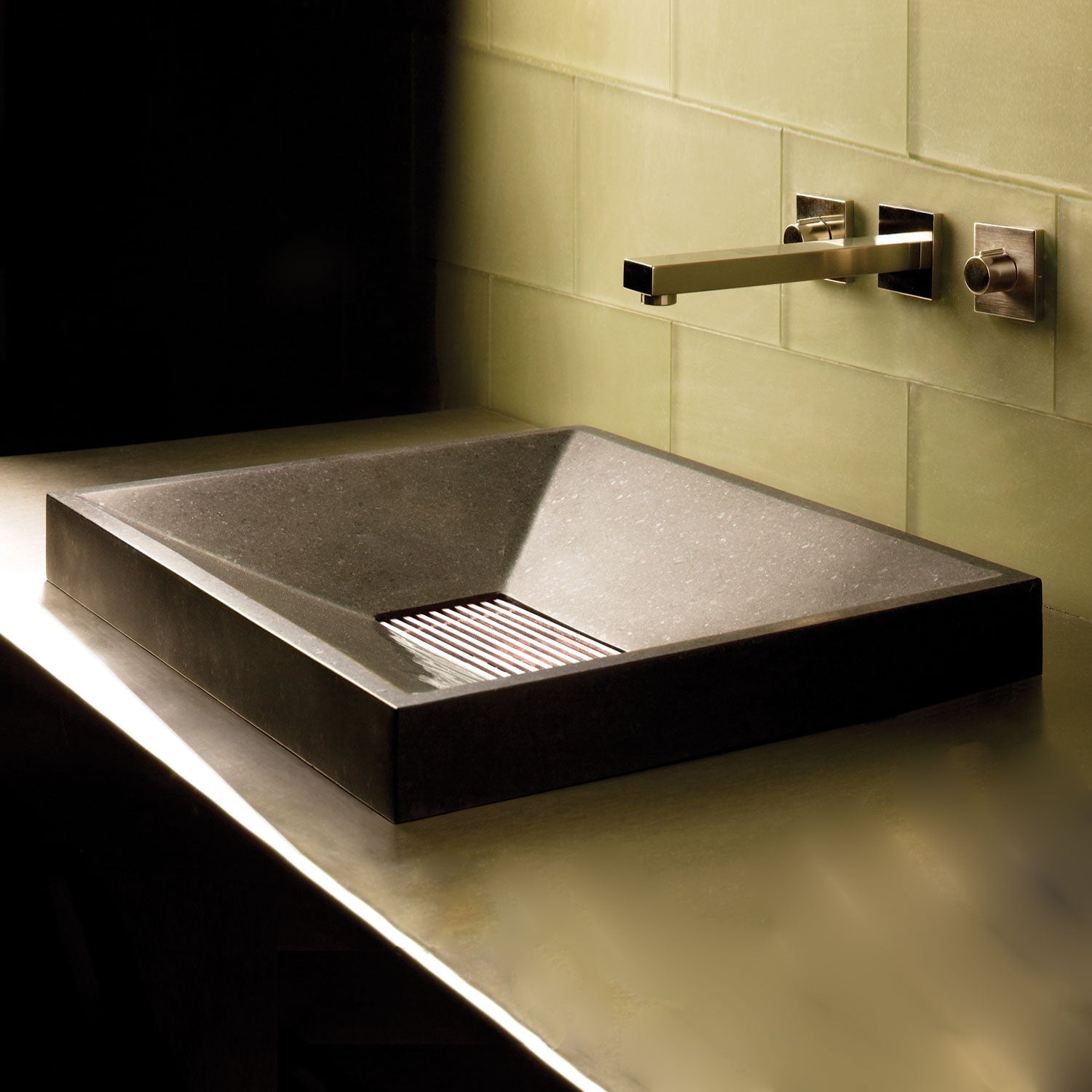 honed basalt sink