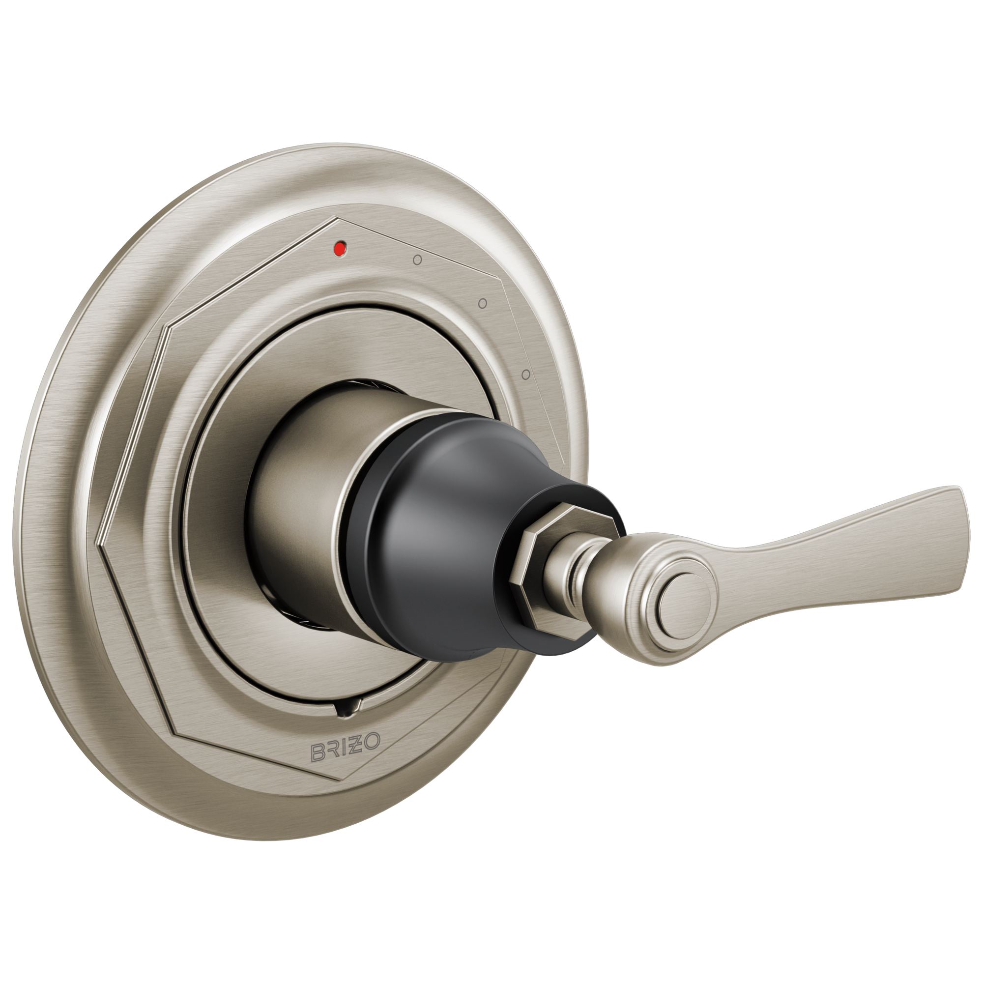 luxe nickel /matte black valve