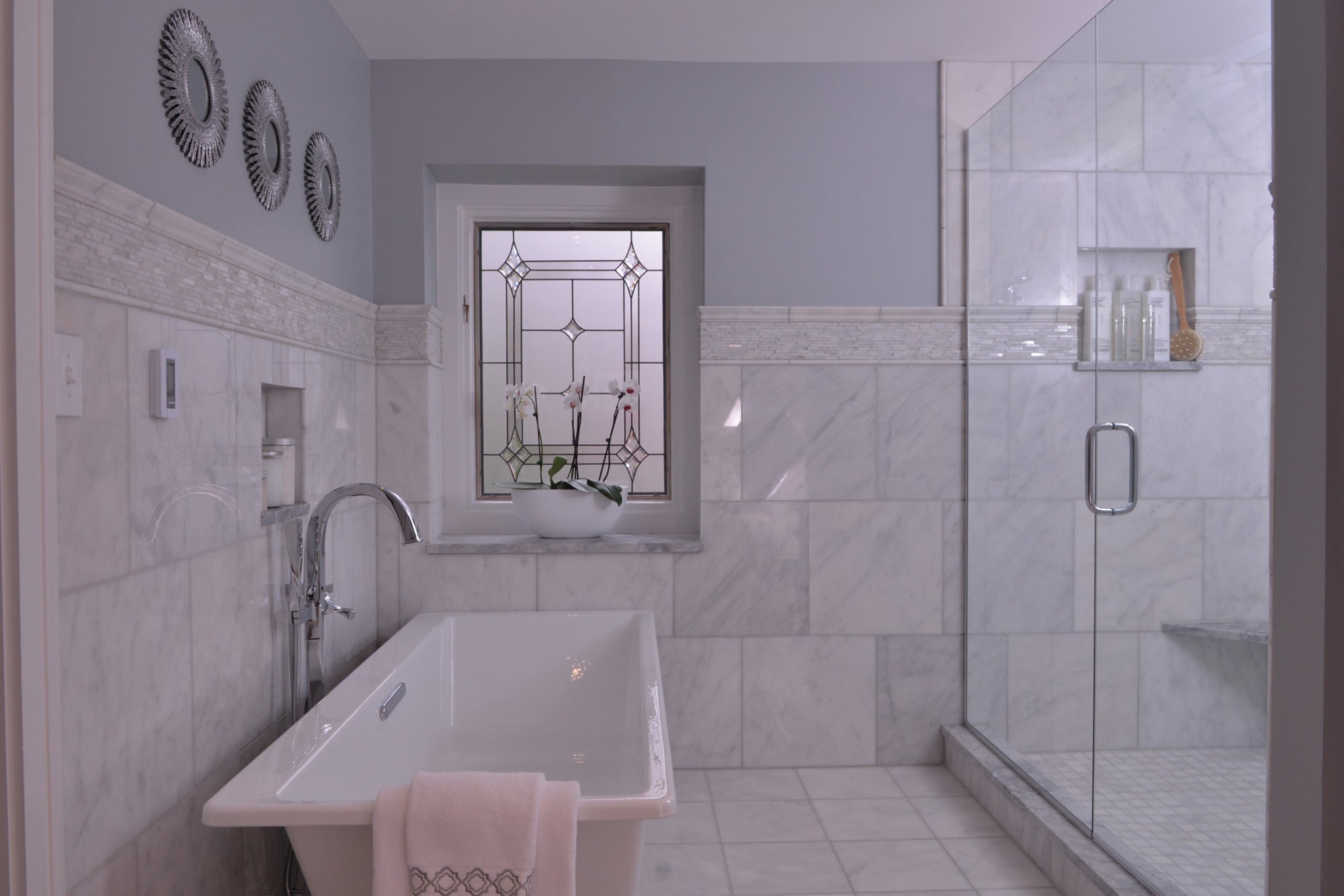 chrome tub filler
