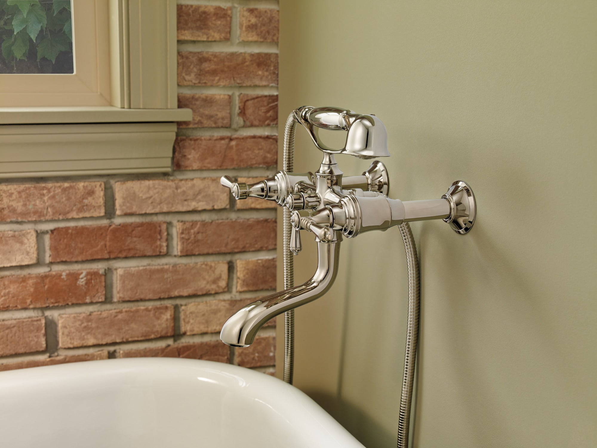 polished nickel tub filler trim kit