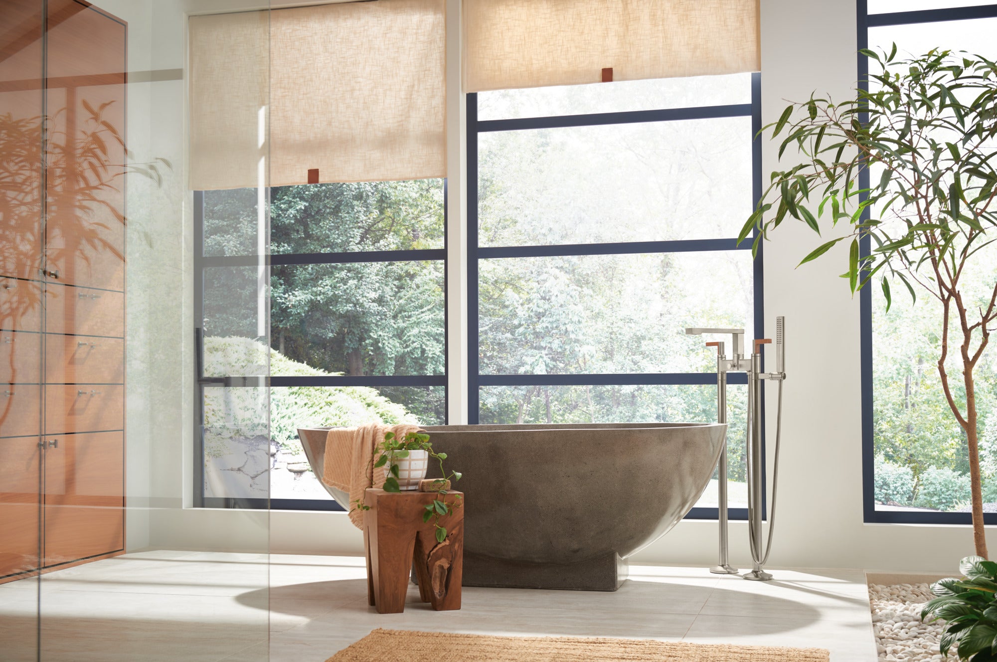 luxe nickel tub filler