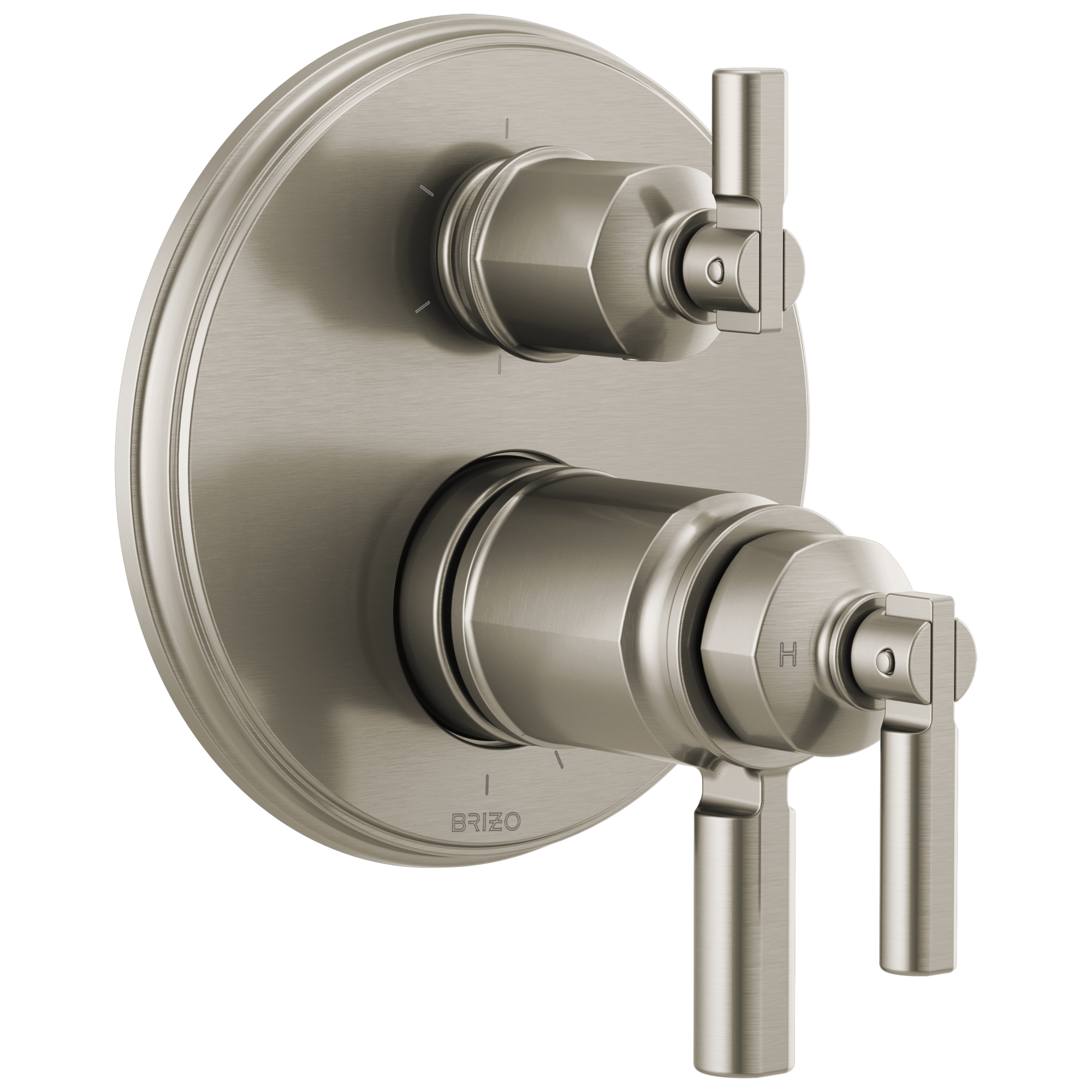 Brizo Invari Tempassure Thermostatic Valve With Integrated 6-Function Diverter Trim