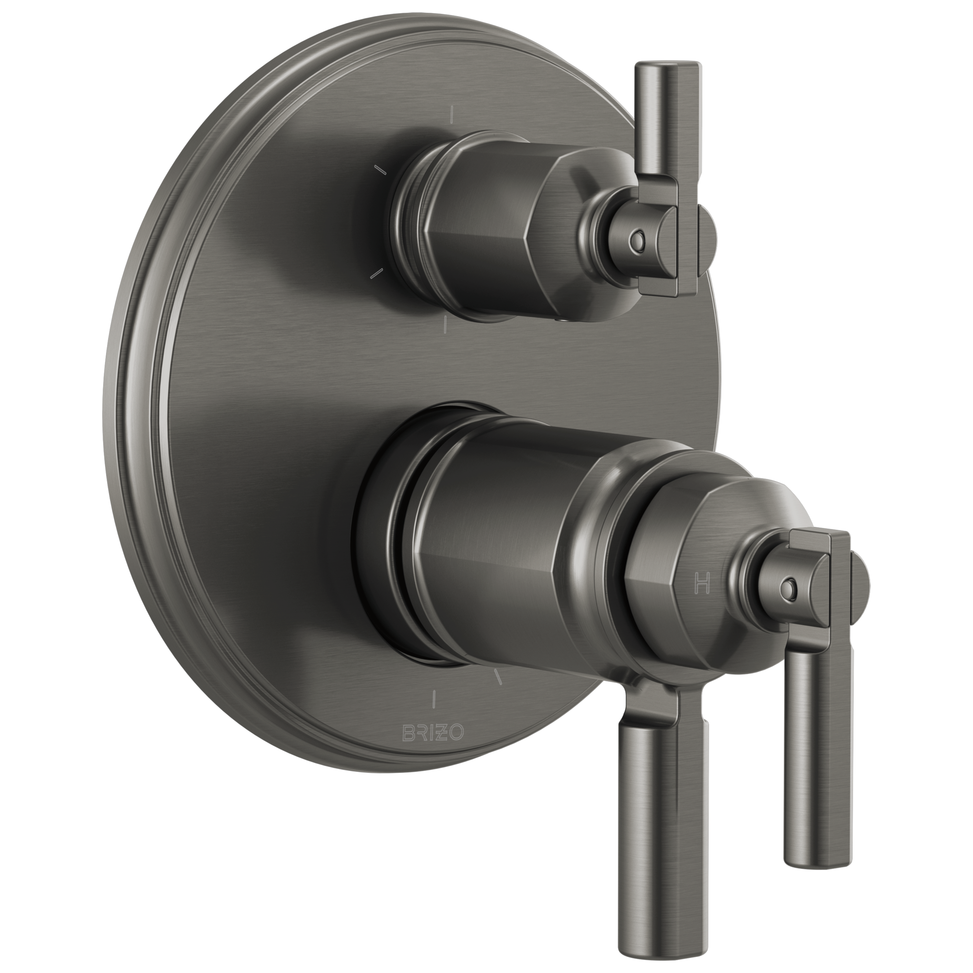 Brizo Invari Tempassure Thermostatic Valve With Integrated 6-Function Diverter Trim