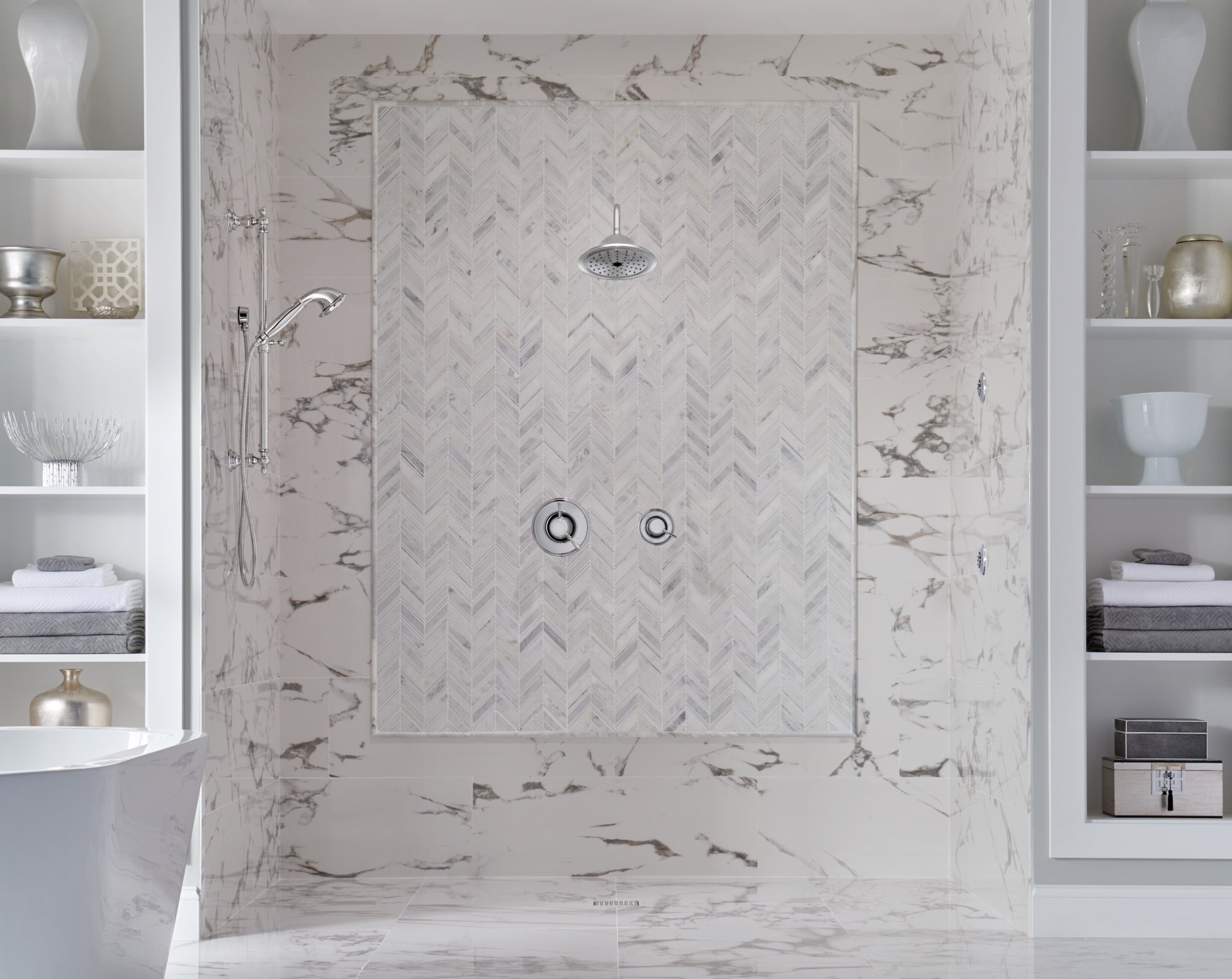 chrome thermostatic shower