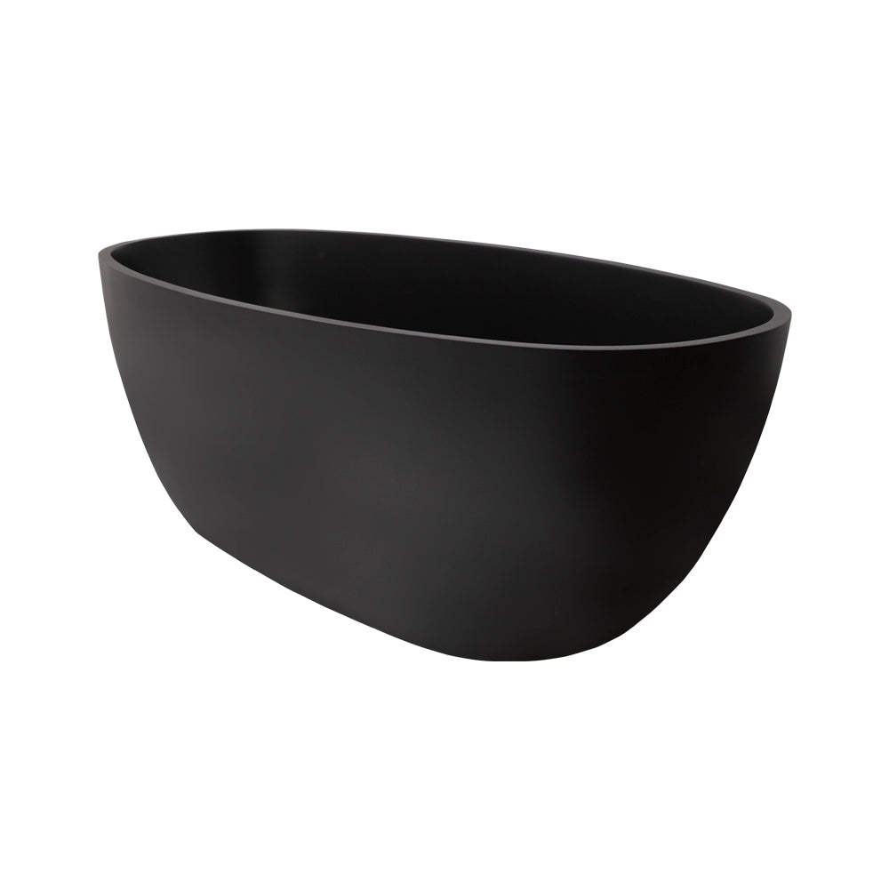 Lacava Eleganza 63" Free-Standing Soaking Bathtub Made Of White Solid Surface with an Overflow