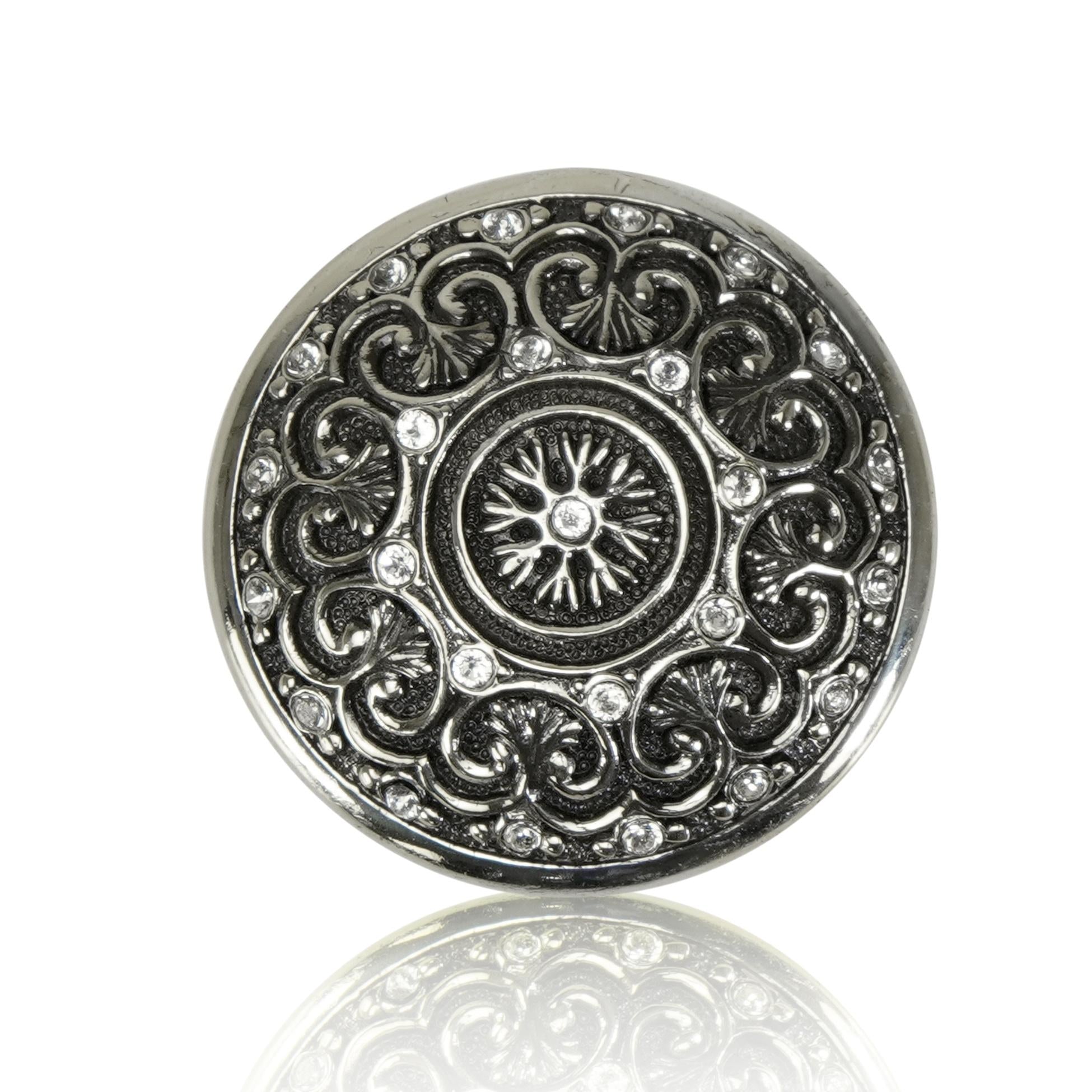 burnish silver knob