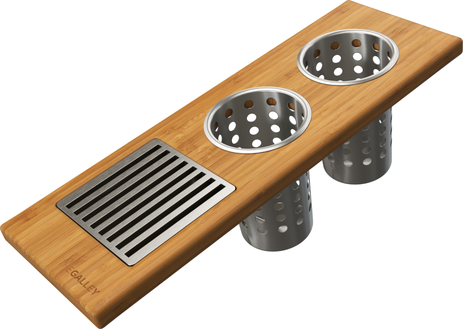 natural golden bamboo utensil caddy