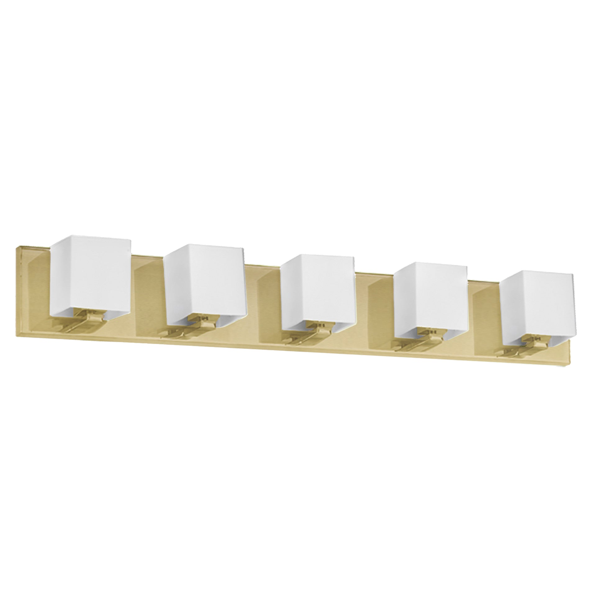 Dainolite 5 Light Halogen Vanity with White Glass