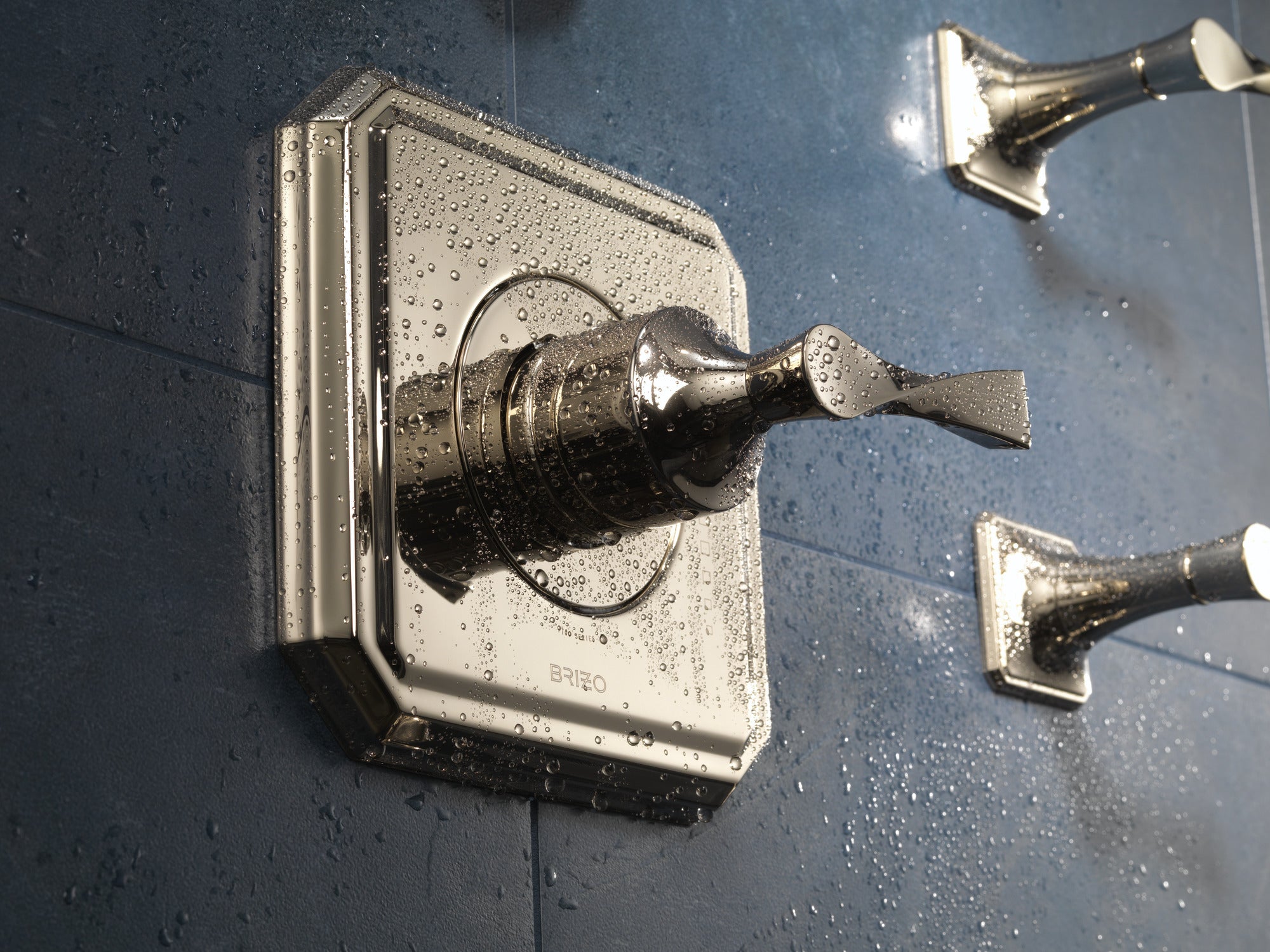 polished nickel thermostatic valve