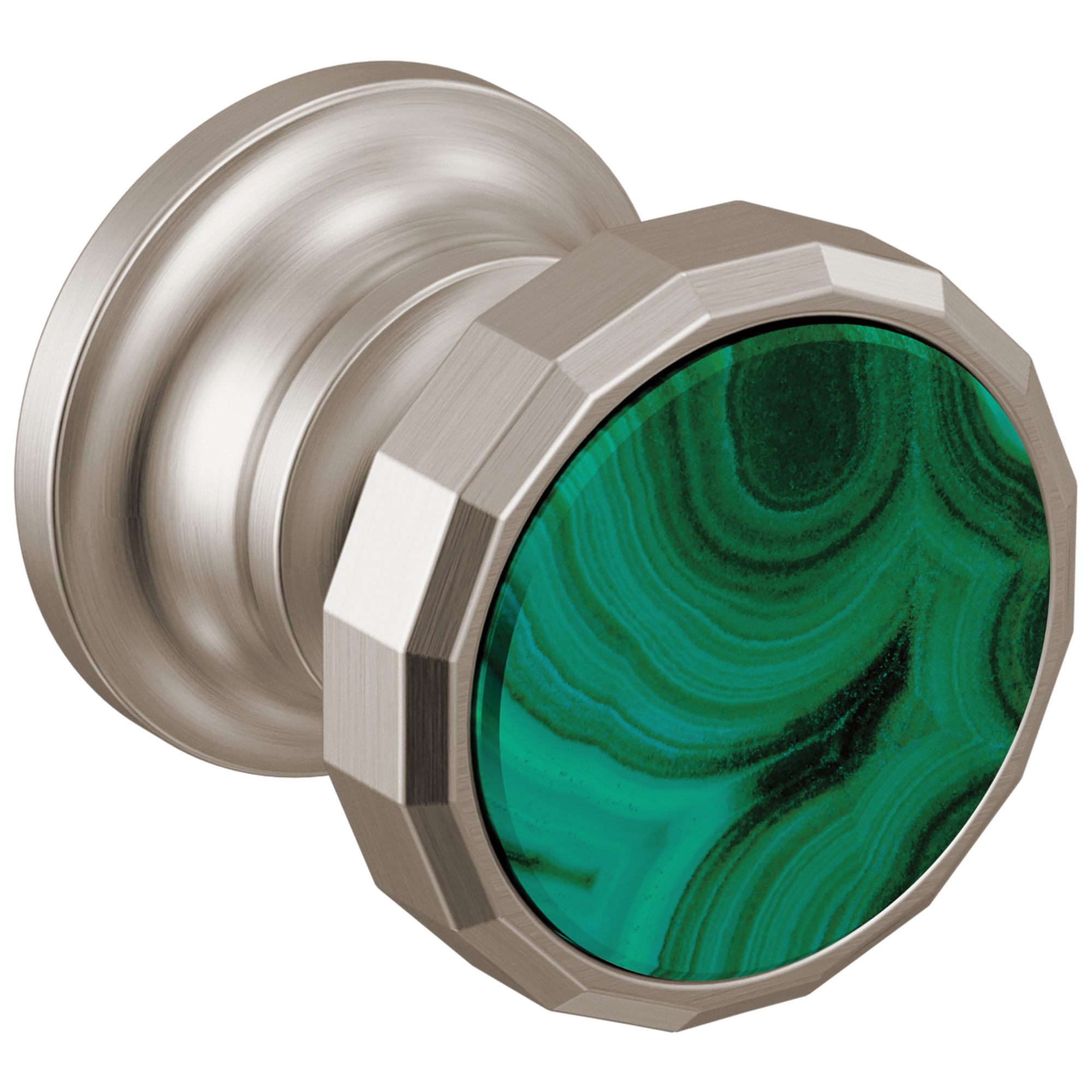 Brizo Beauclere Wall Mount Lavatory Wheel Handle Kit with Malachite Insert