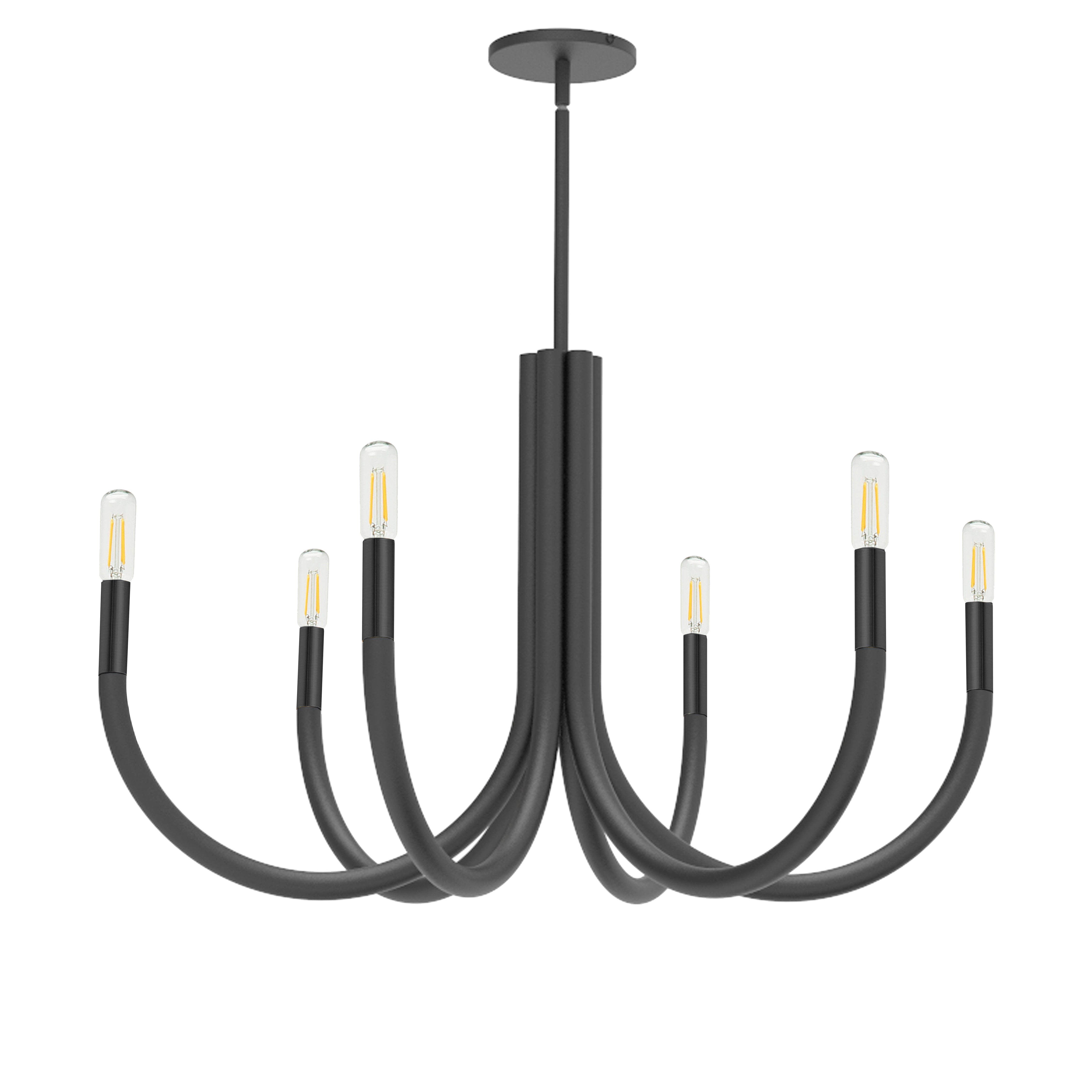 matte black chandeliers