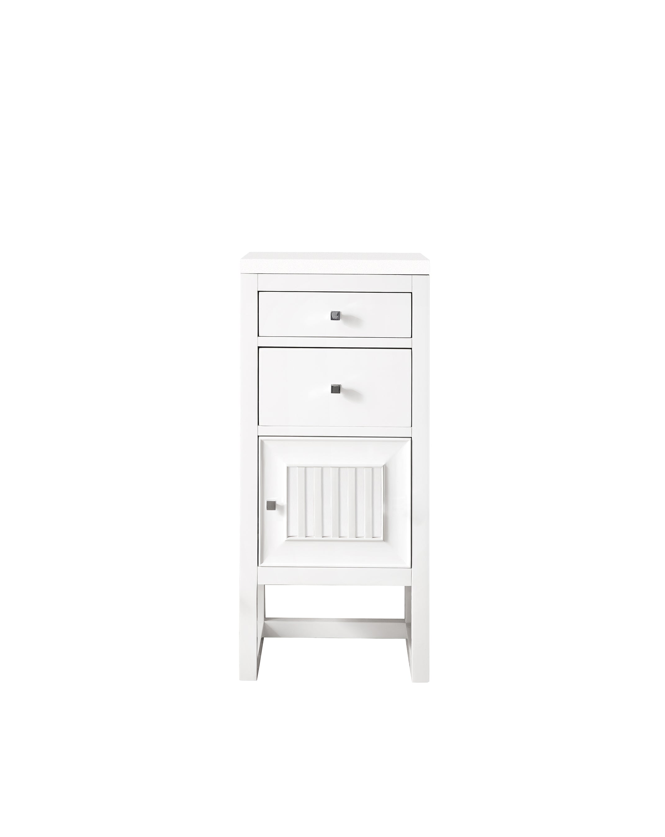 James Martin Vanities Athens 15" Base Cabinet With Drawers and Right Door - Glossy White