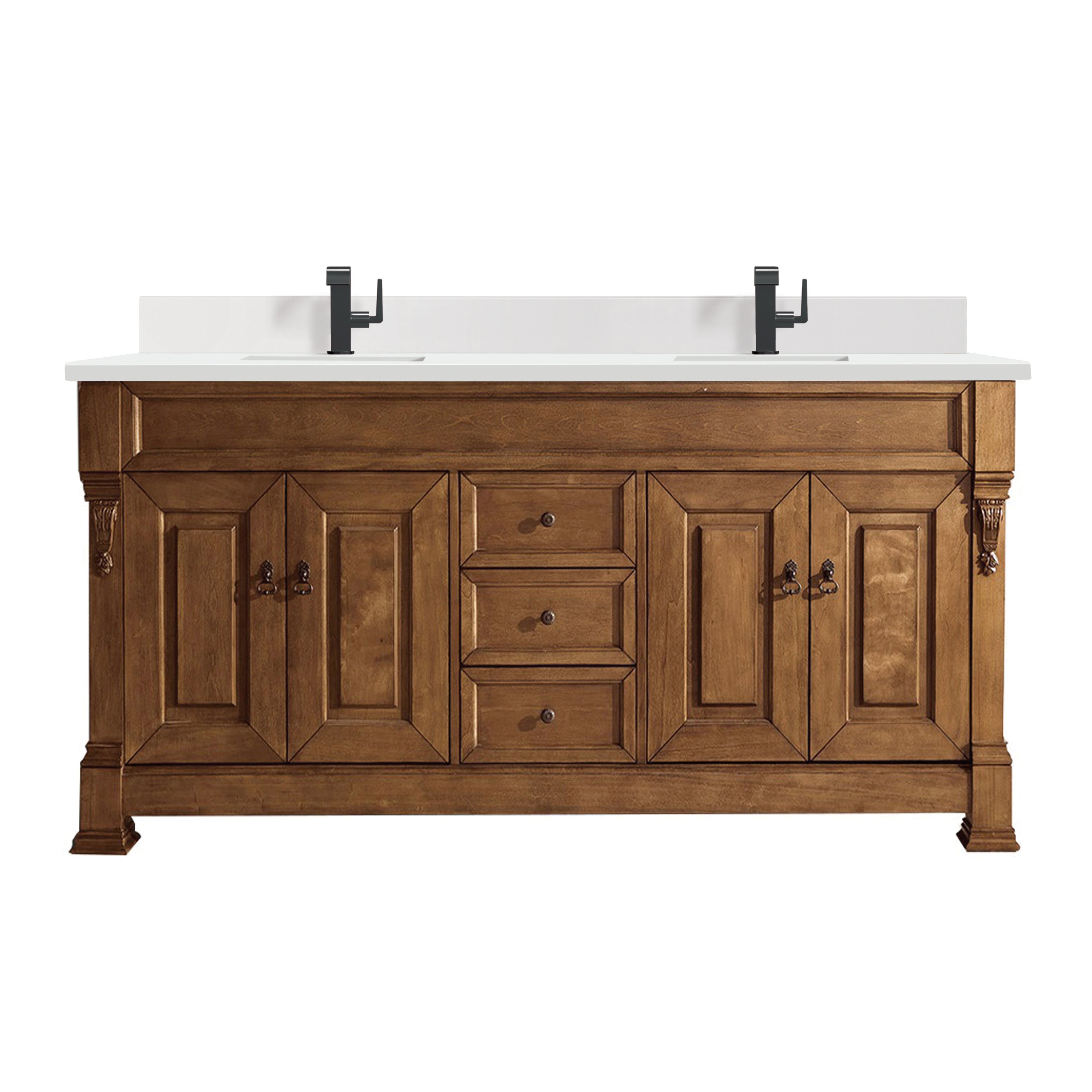 James Martin Vanities Brookfield 72" Double Vanity - Country Oak