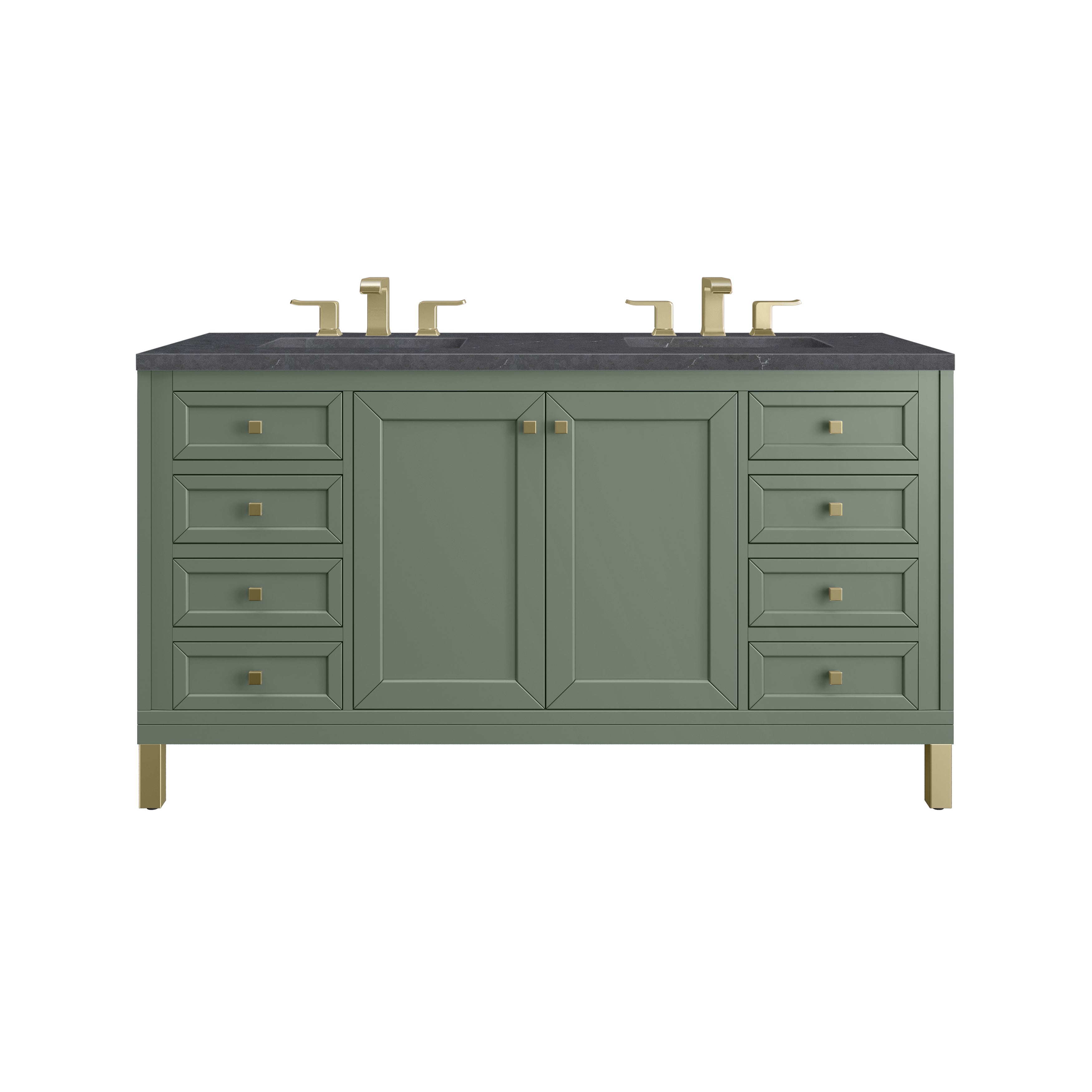 James Martin Vanities Chicago 60" Double Vanity - Smokey Celadon