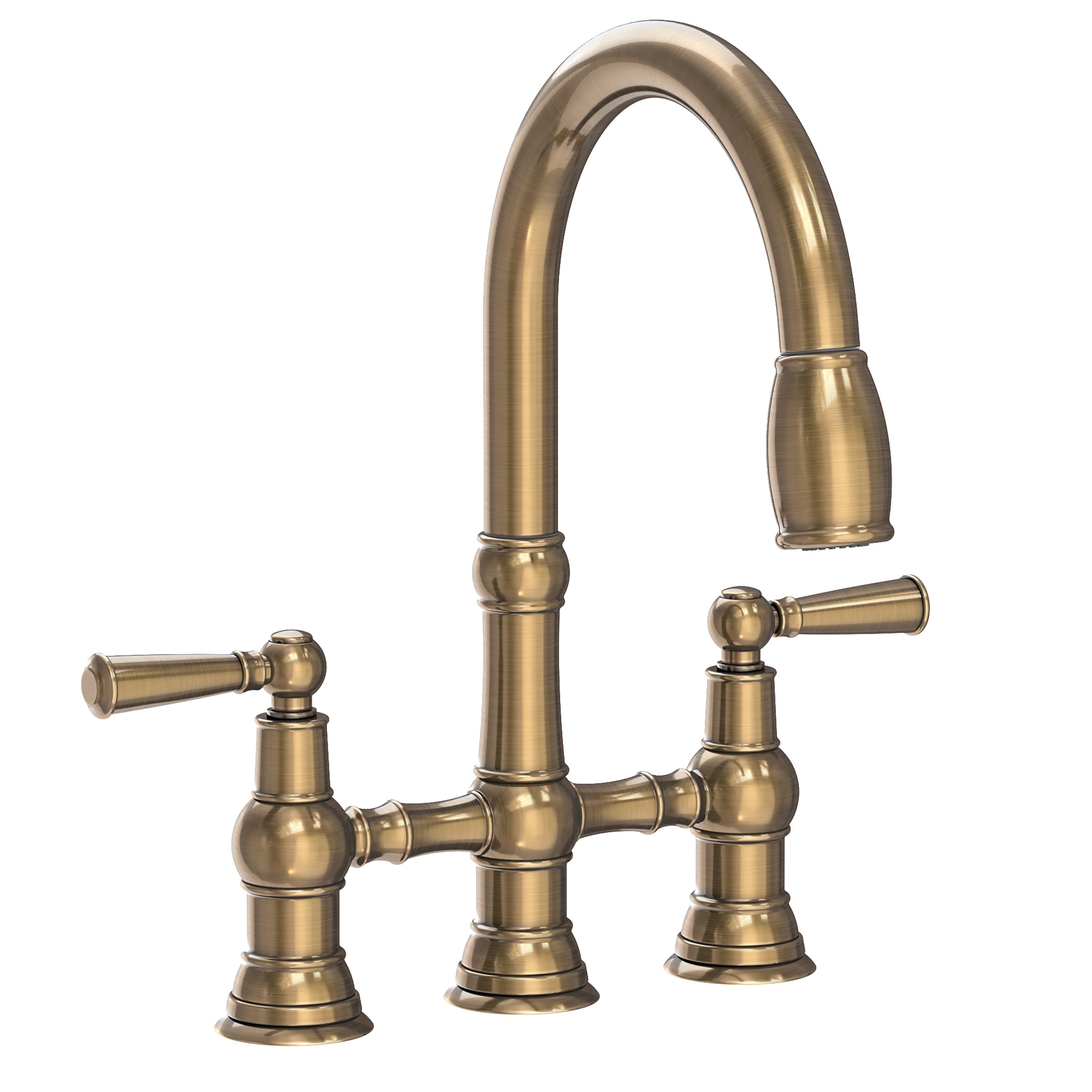 Newport Brass Jacobean Kitchen Bridge Pull-Down Faucet