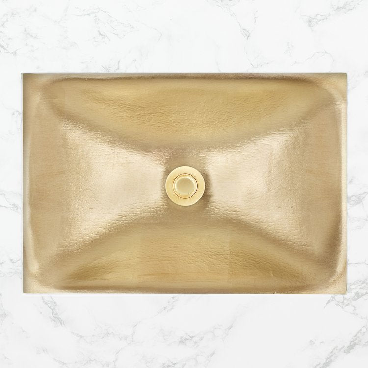 Linkasink Dune Solid Artisan Glass With Metal Leaf Accent Undermount Sink