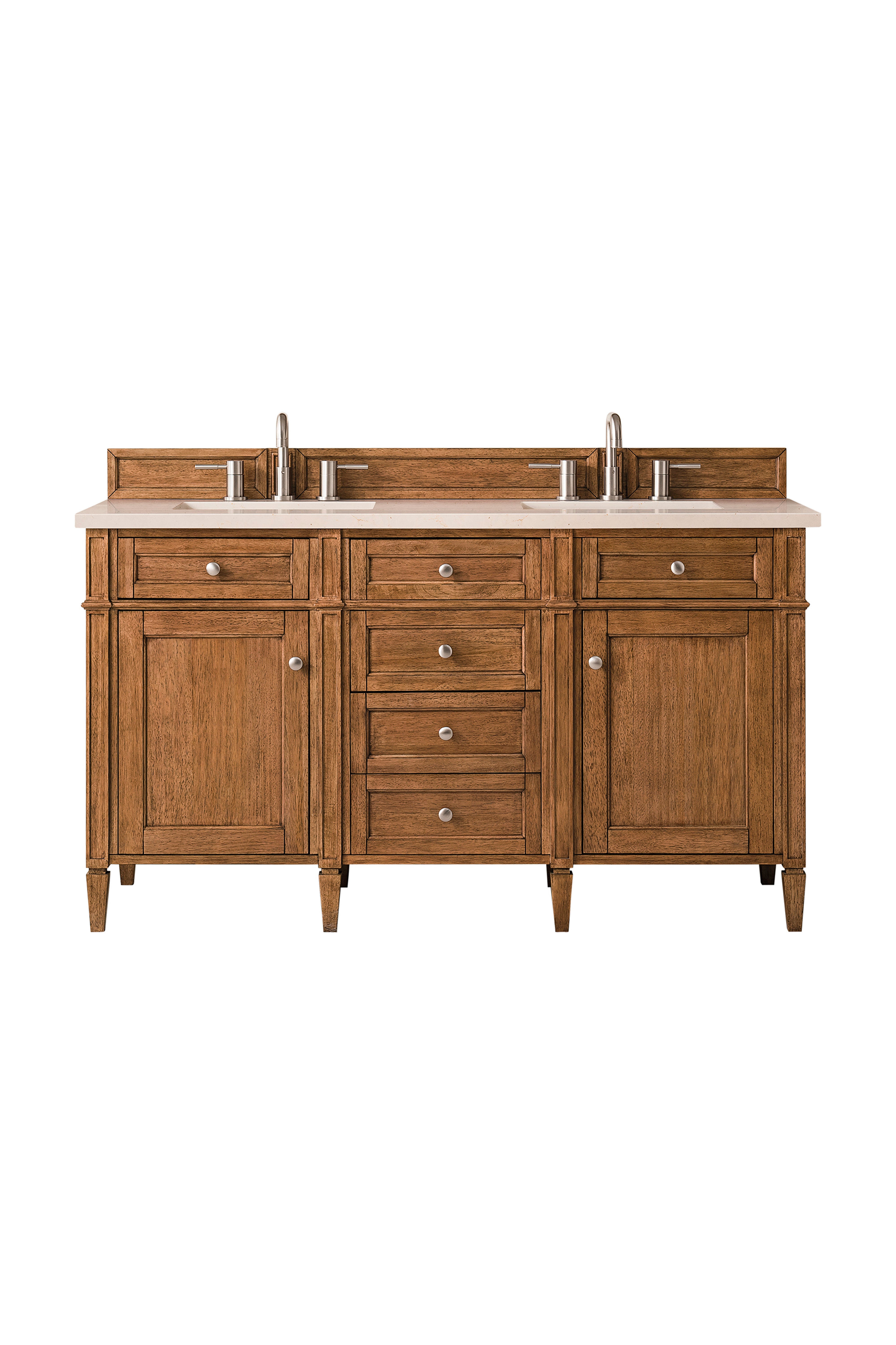 James Martin Vanities Brittany 60" Double Vanity - Saddle Brown