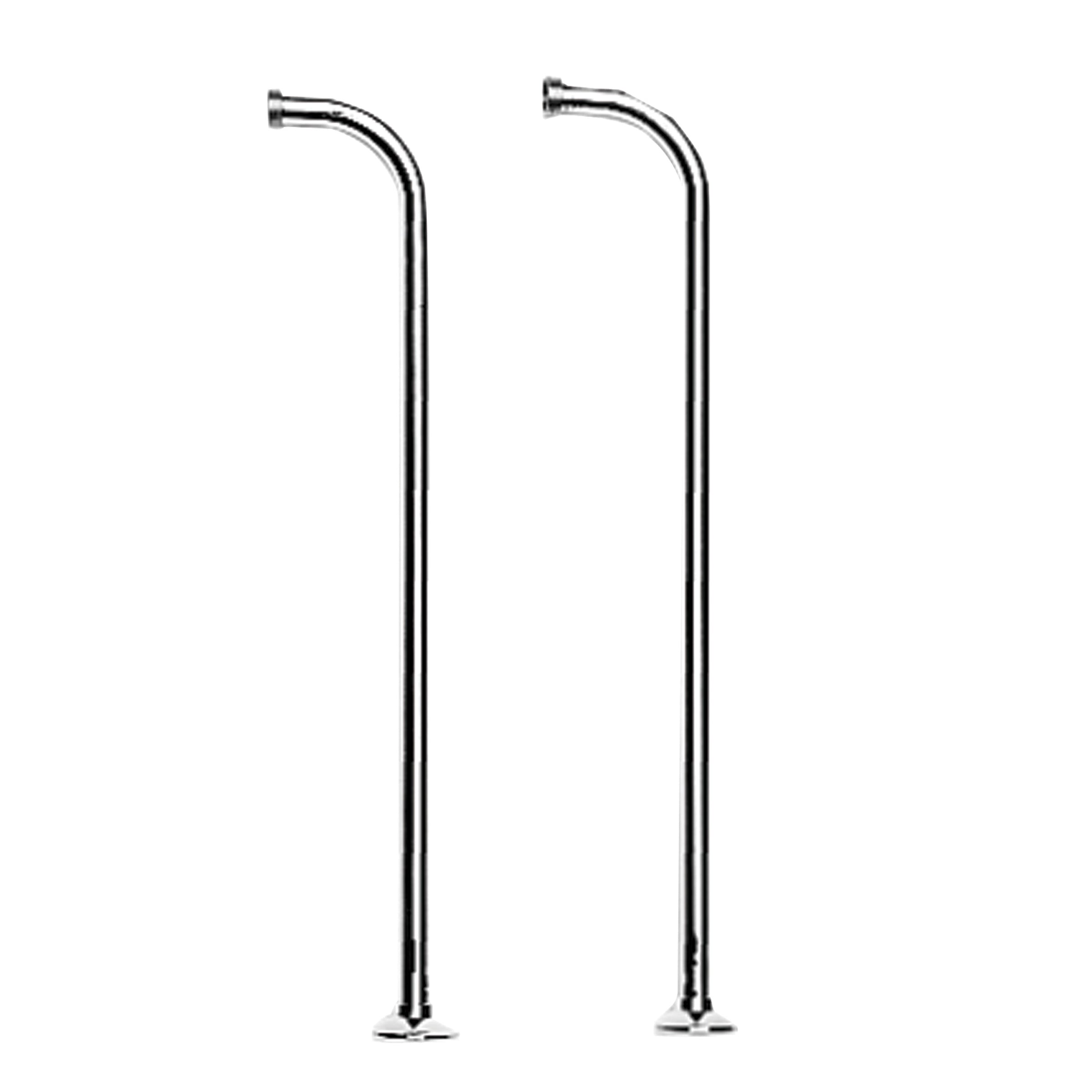 polished chrome floor riser kit