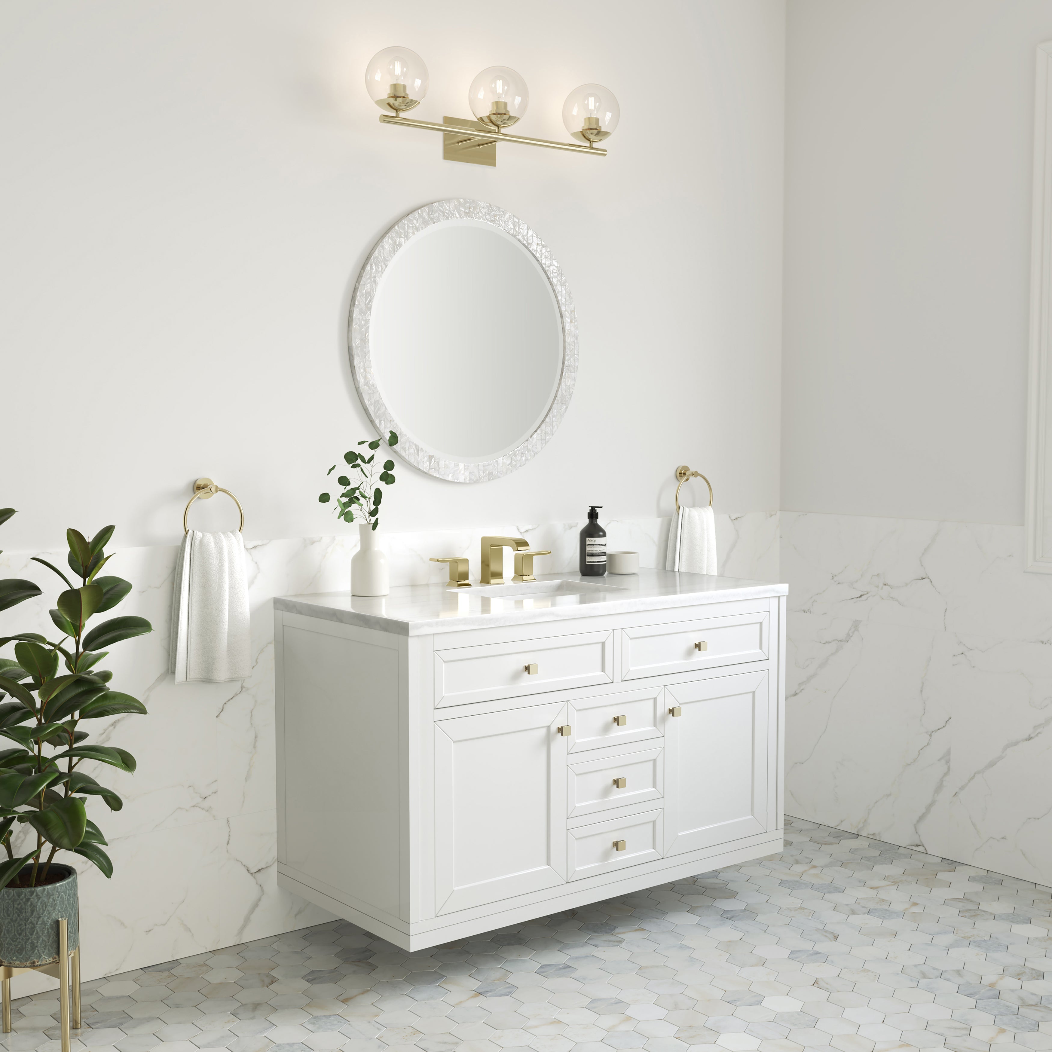 arctic fall solid surface top vanity