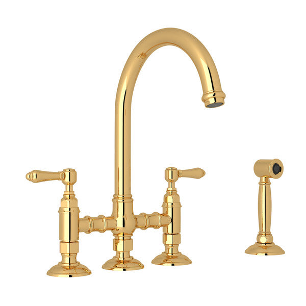 Rohl San Julio Bridge Kitchen Faucet with Side Spray