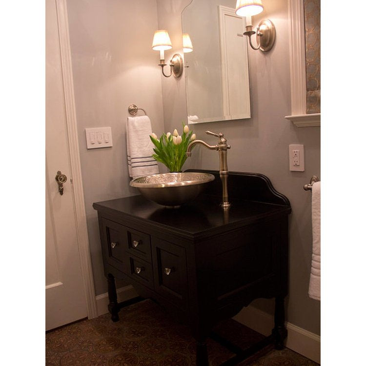 white bronze sink