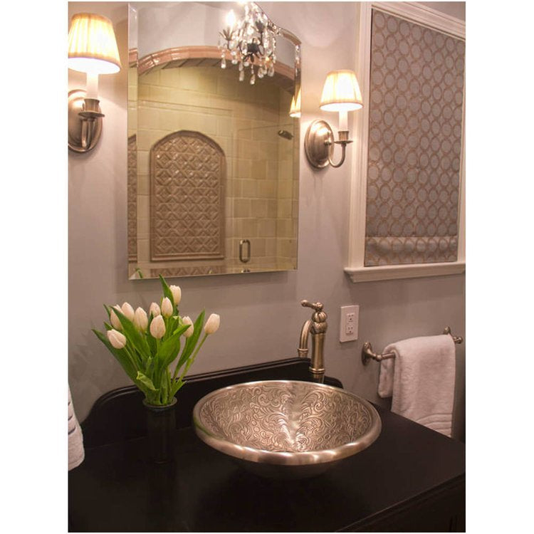 white bronze sink