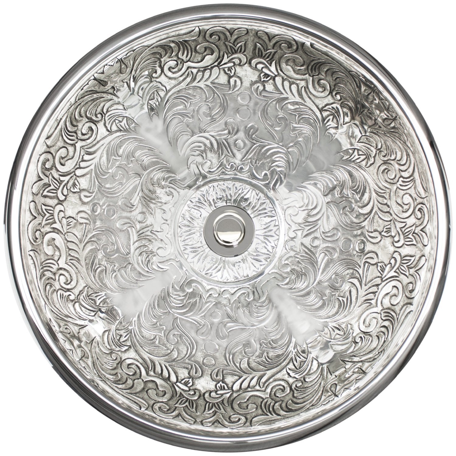 Linkasink Brocade Large Round Drop-In or Vessel Sink 17"