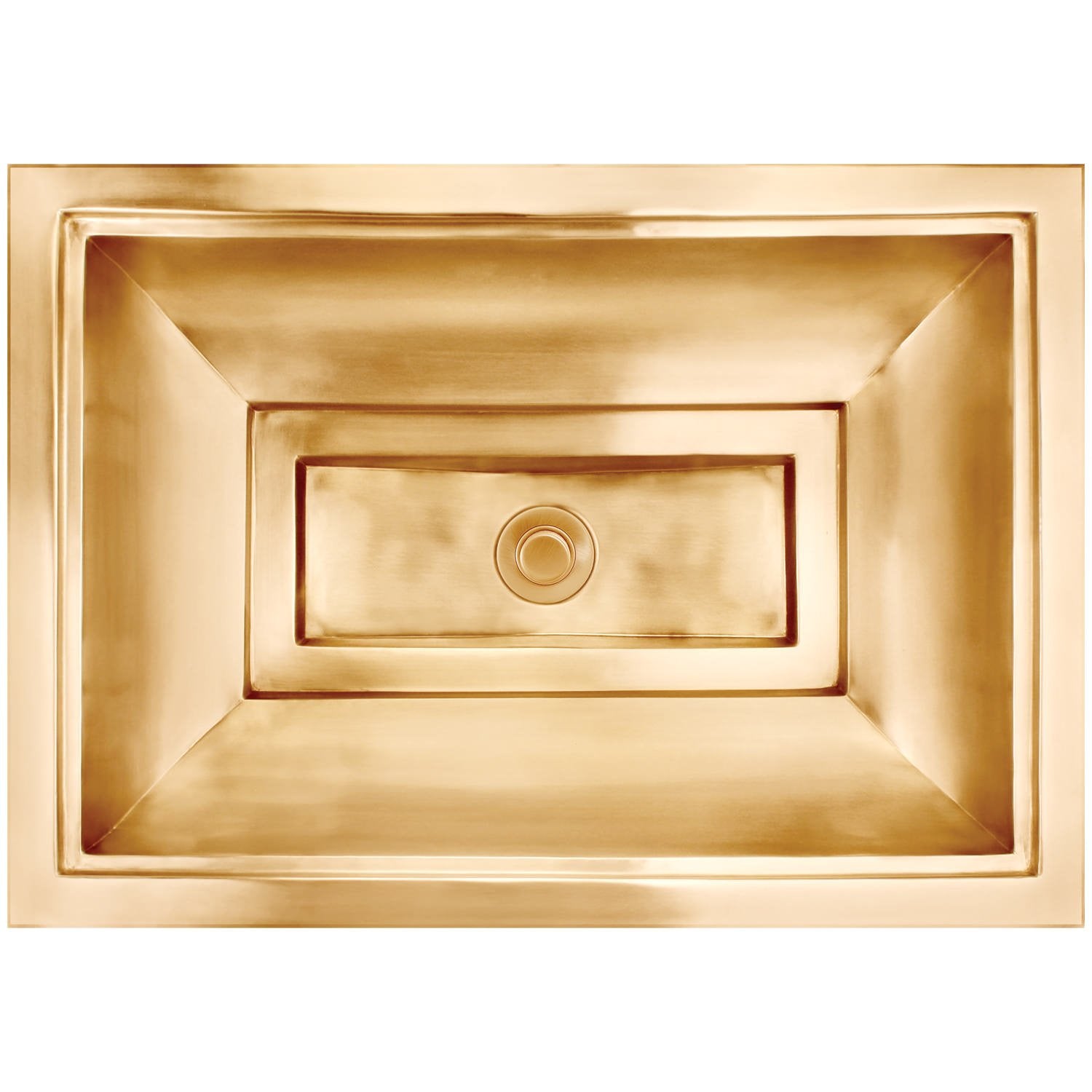 Linkasink Tiffany Rectangular Smooth Metal Drop-In or Undermount Sink 21.75"