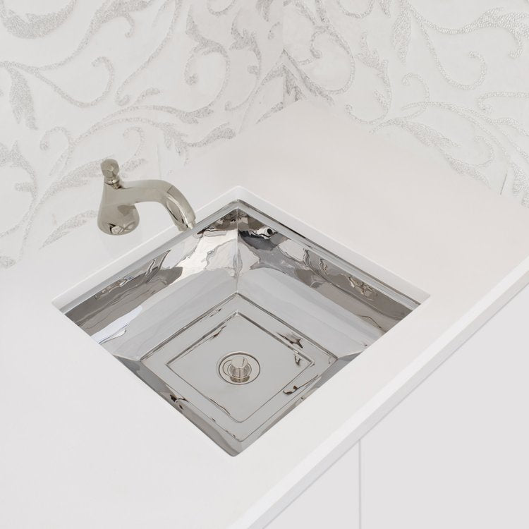 polished stainless steel sink