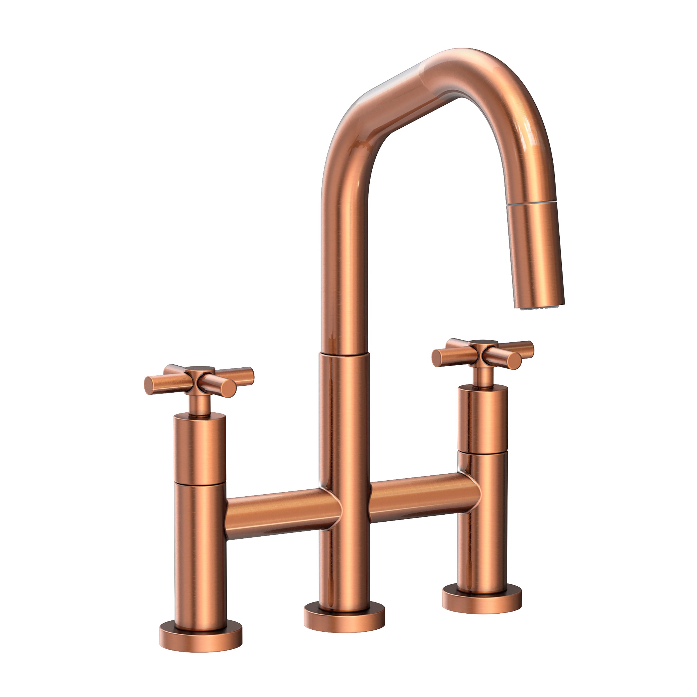 Newport Brass East Square Kitchen Bridge Pull-Down Faucet