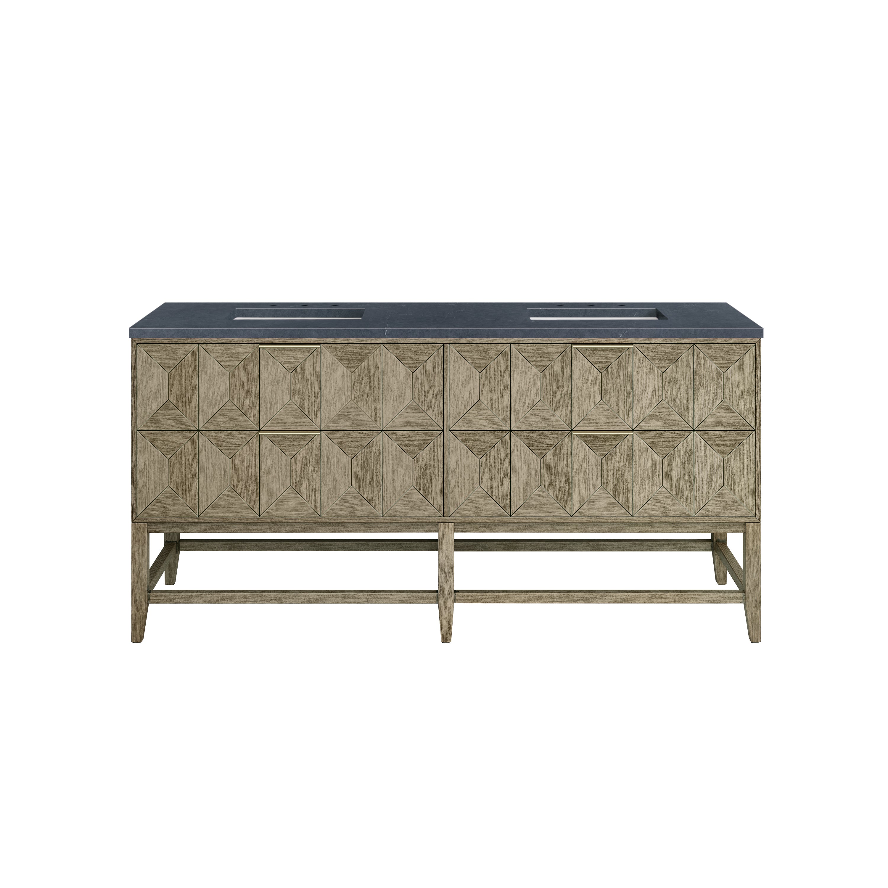 James Martin Vanities Emmeline 72" Double Vanity - Pebble Oak