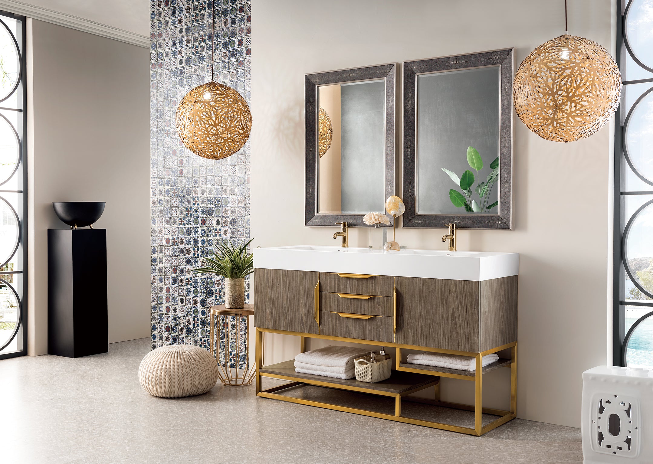 ash gray vanity