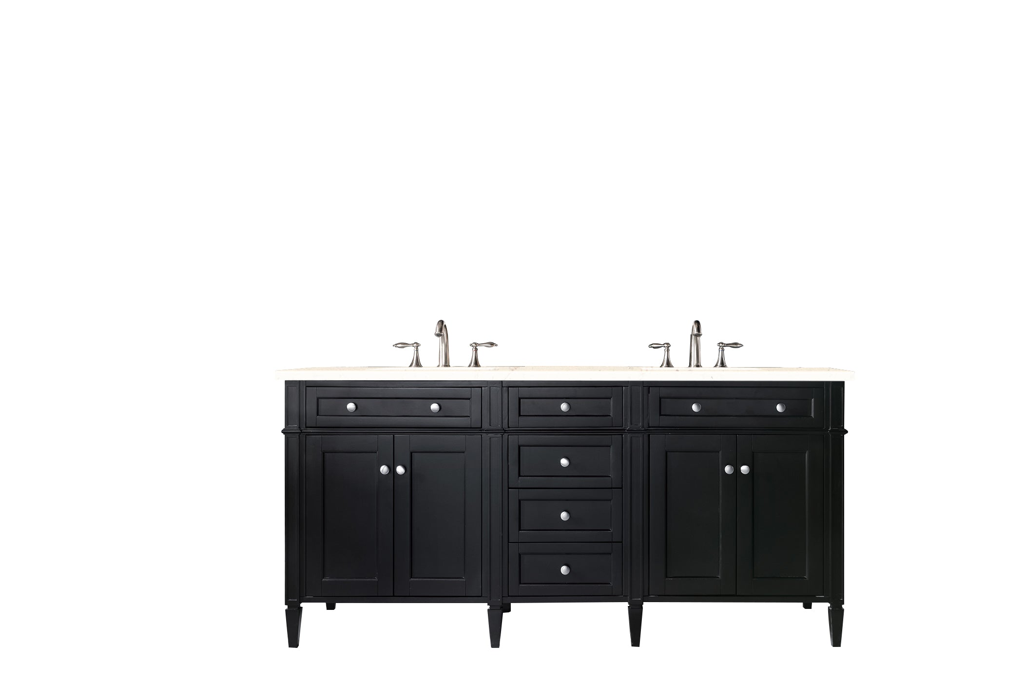 James Martin Vanities Brittany 72" Double Vanity - Black Onyx