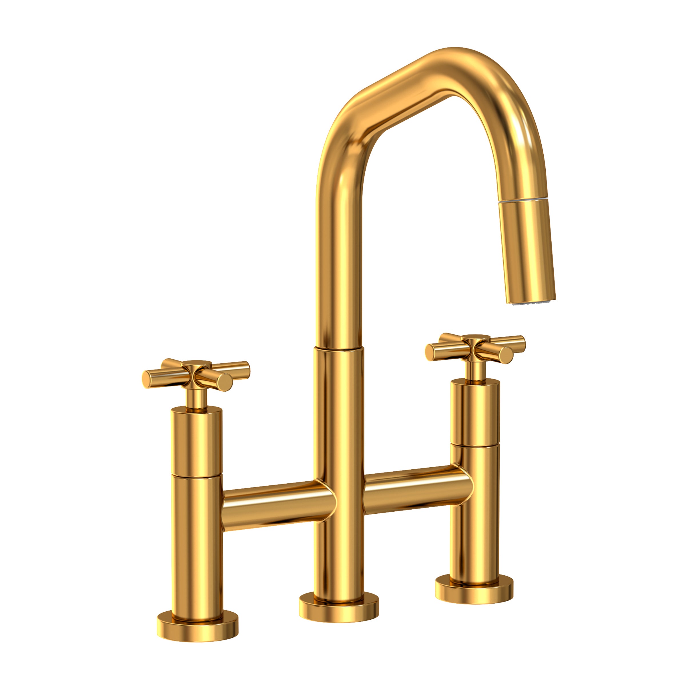Newport Brass East Square Kitchen Bridge Pull-Down Faucet