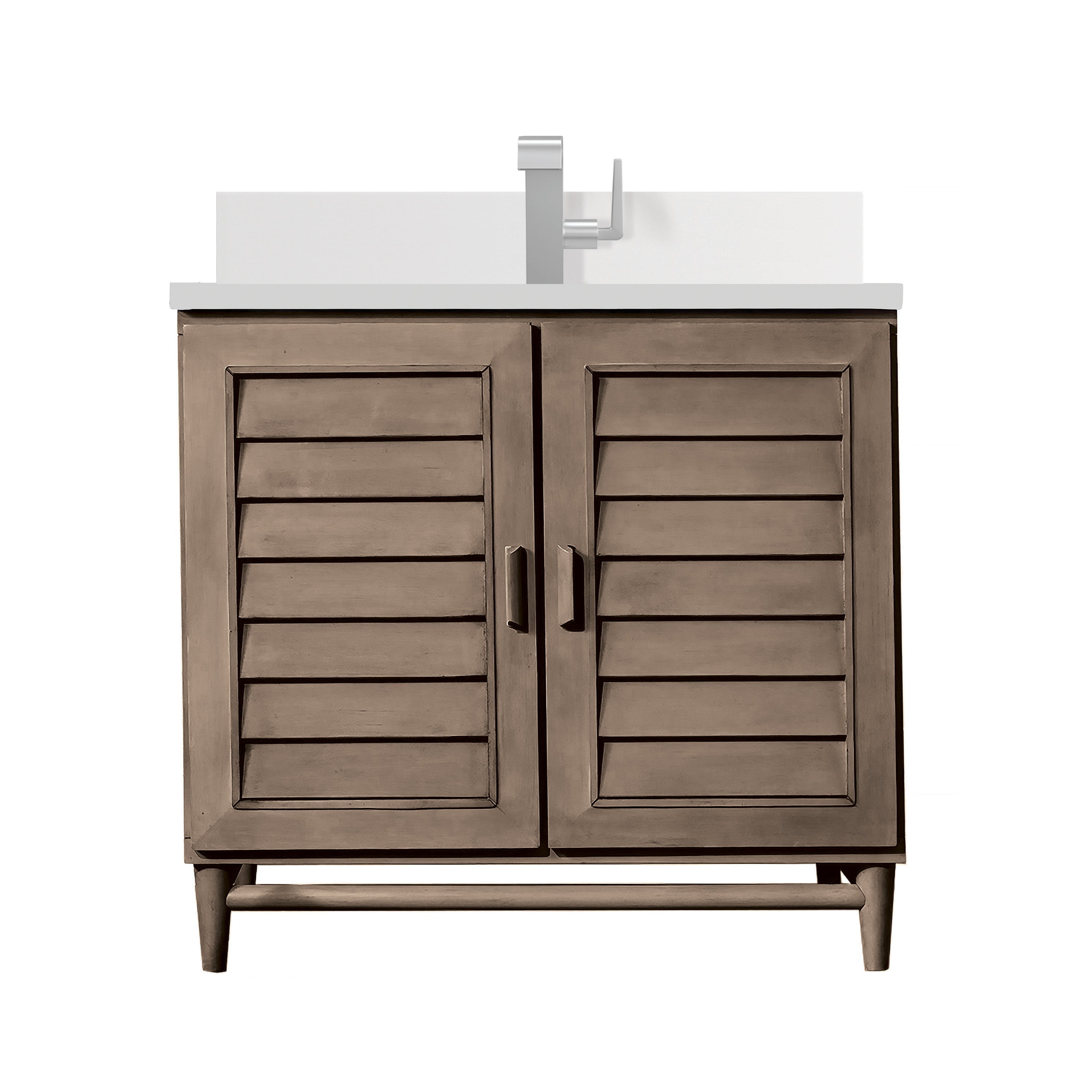 James Martin Vanities Portland 36" Single Vanity Whitewashed Walnut