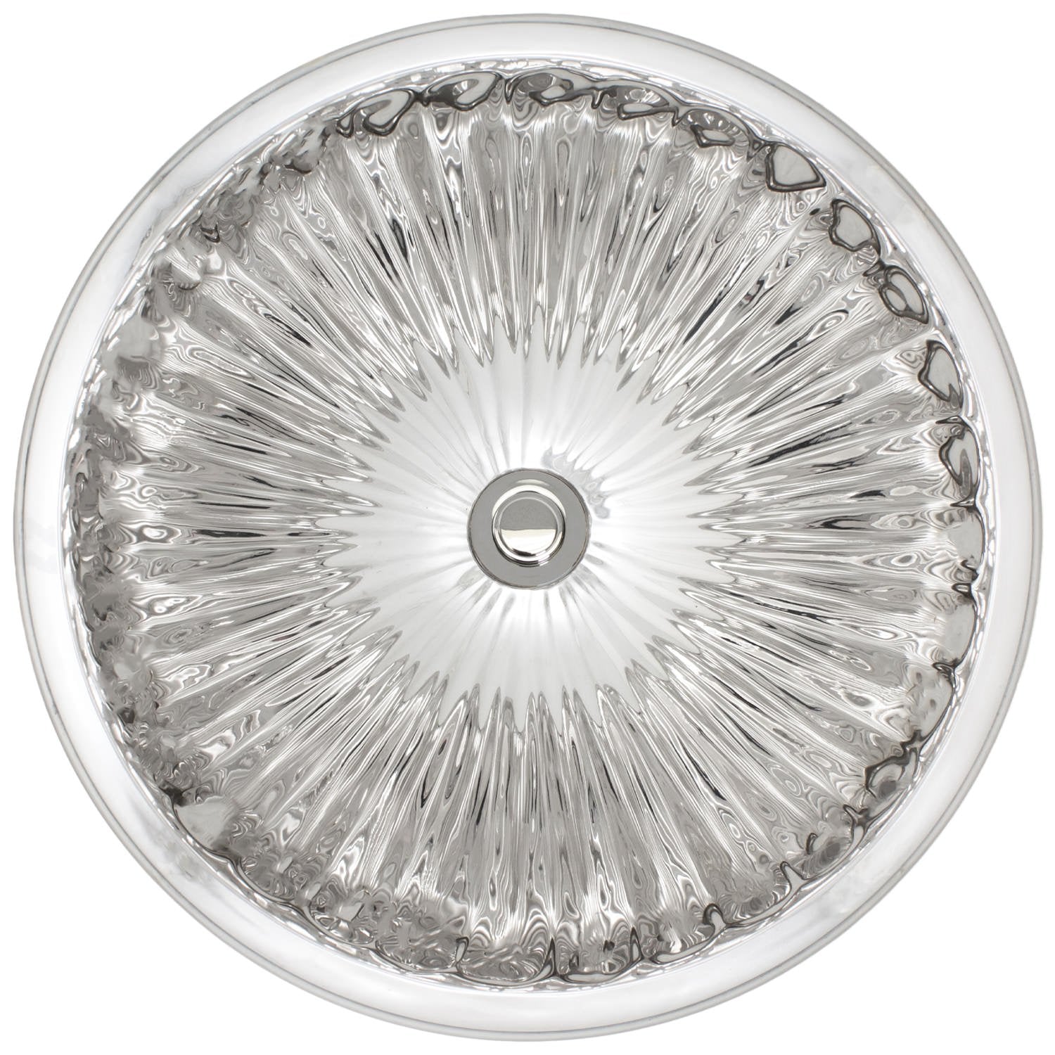 Linkasink Bronze Large Round Fluted Drop-In or Undermount Sink 17"