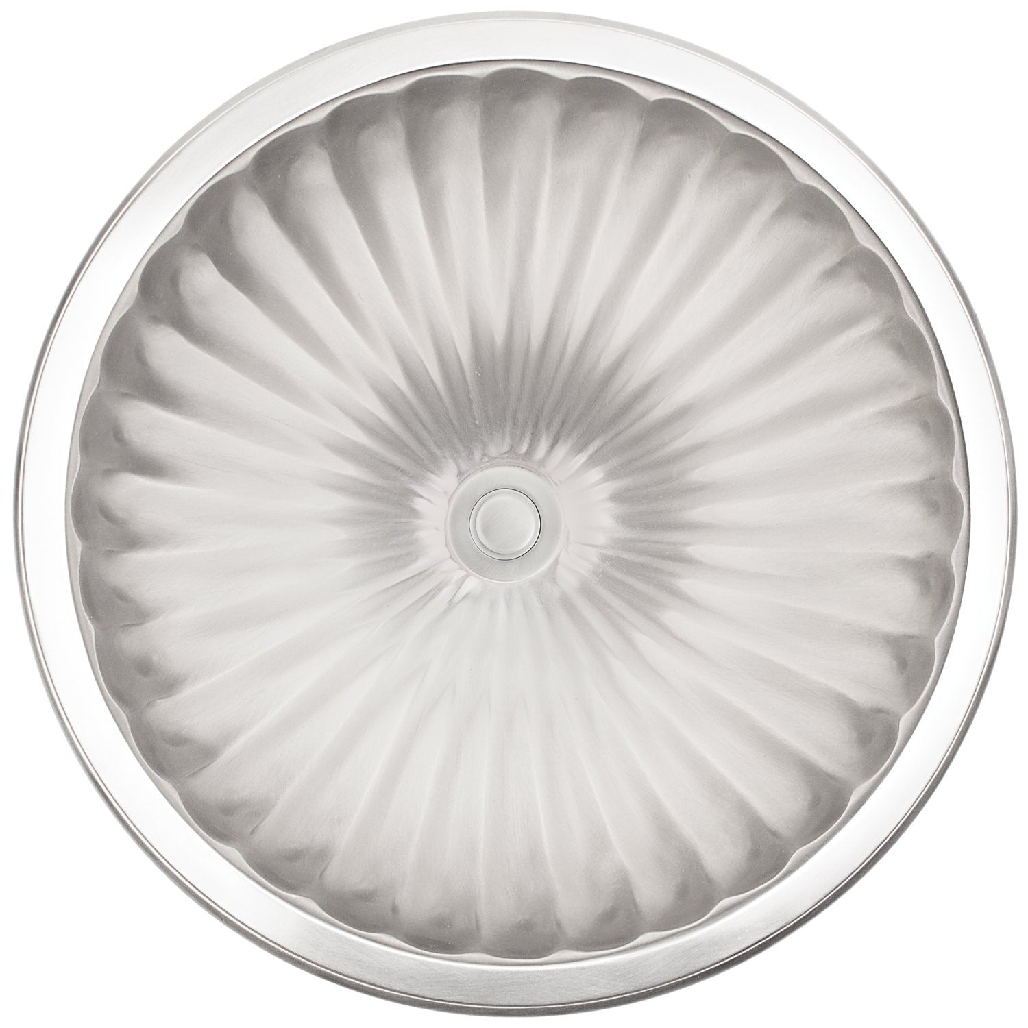 Linkasink Bronze Large Round Fluted Drop-In or Undermount Sink 17"