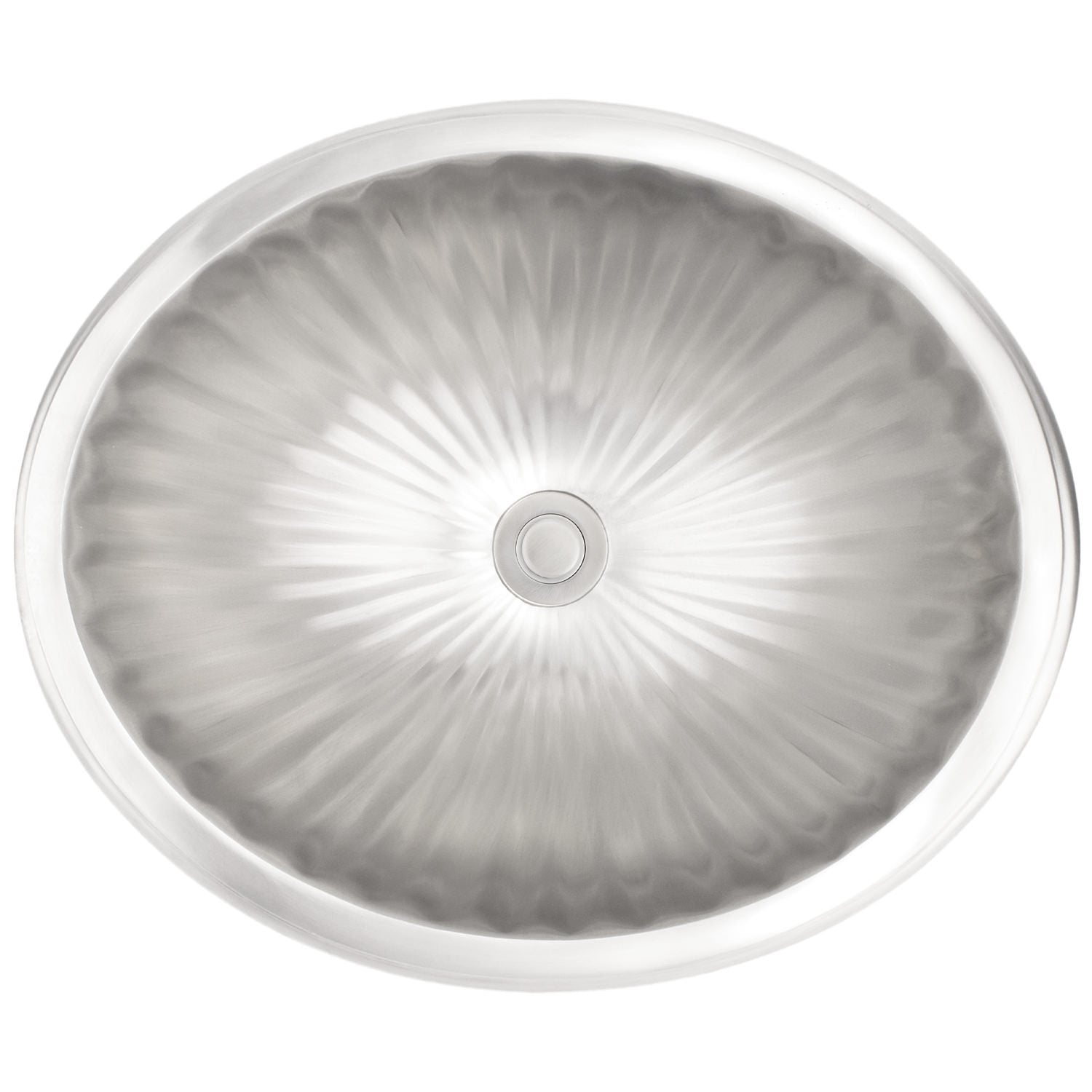 Linkasink Bronze oval Fluted Drop-In or Undermount Sink 18"