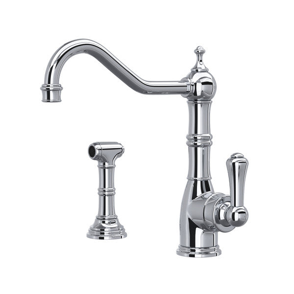 polished chrome kitchen faucet
