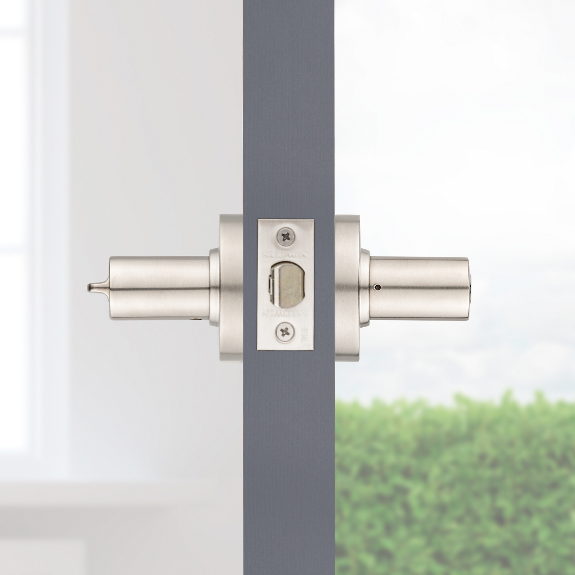 satin nickel lever