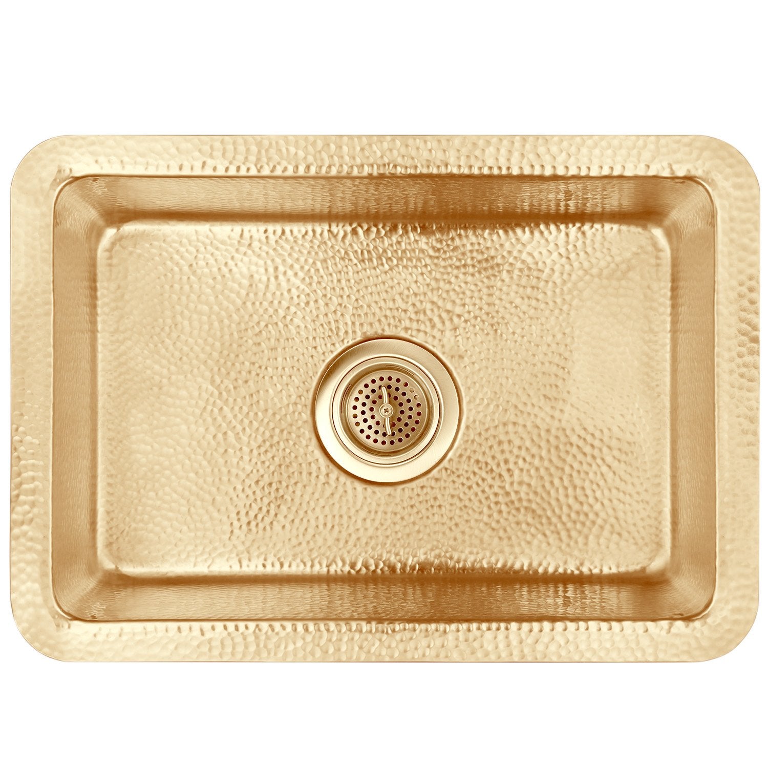 Linkasink Hammered Rectangular Box Drop-In or Undermount Sink 20"