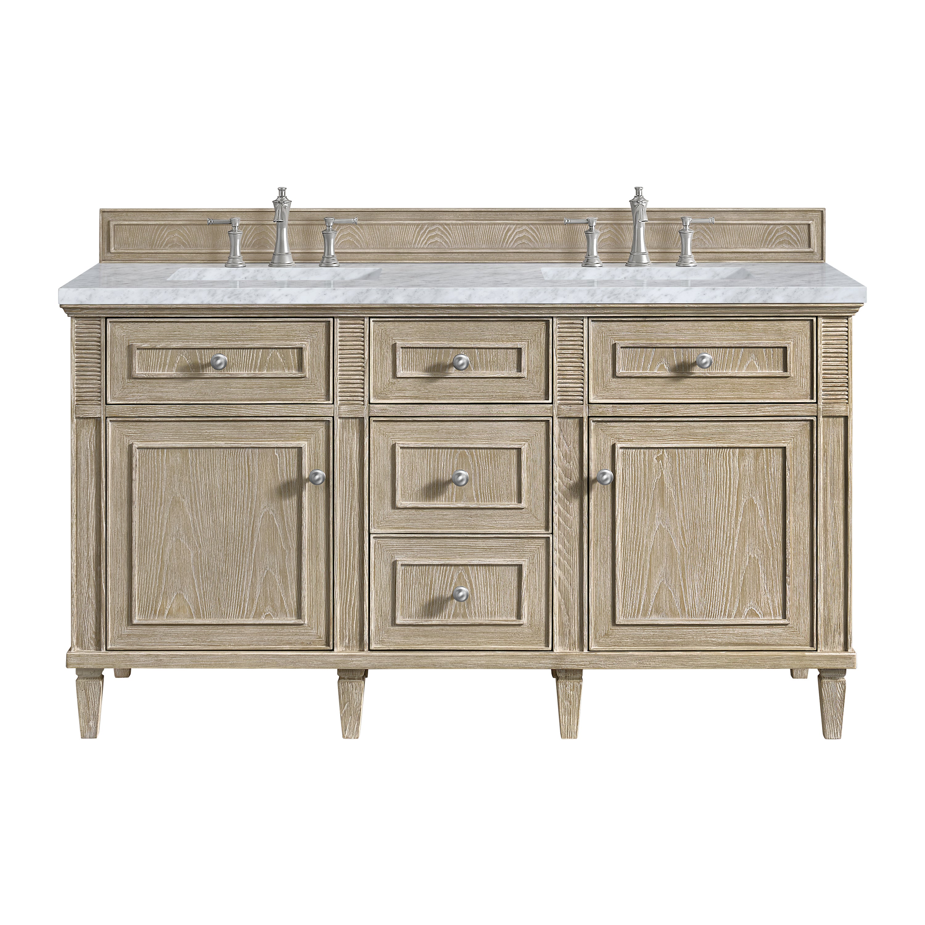 James Martin Vanities Lorelai 60" Double Vanity - Whitewashed Oak