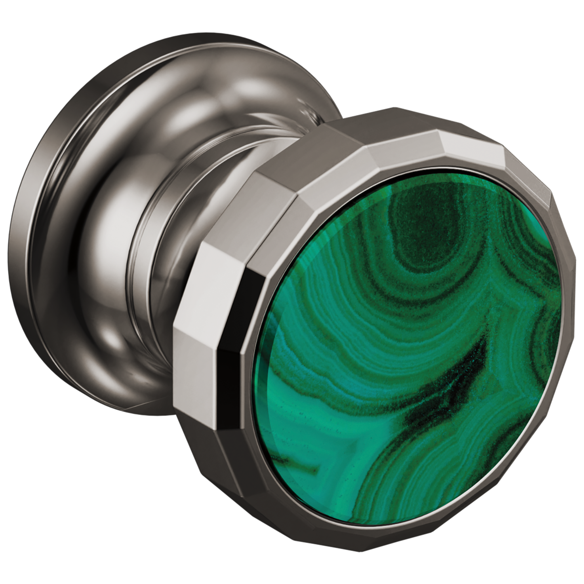 Brizo Beauclere Wall Mount Lavatory Wheel Handle Kit with Malachite Insert